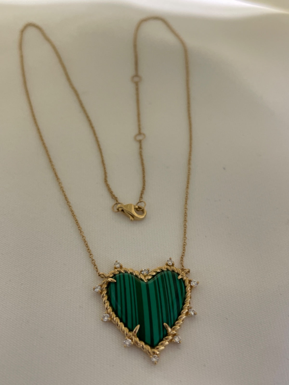18K Yellow Gold Charm Necklace Set with Diamond