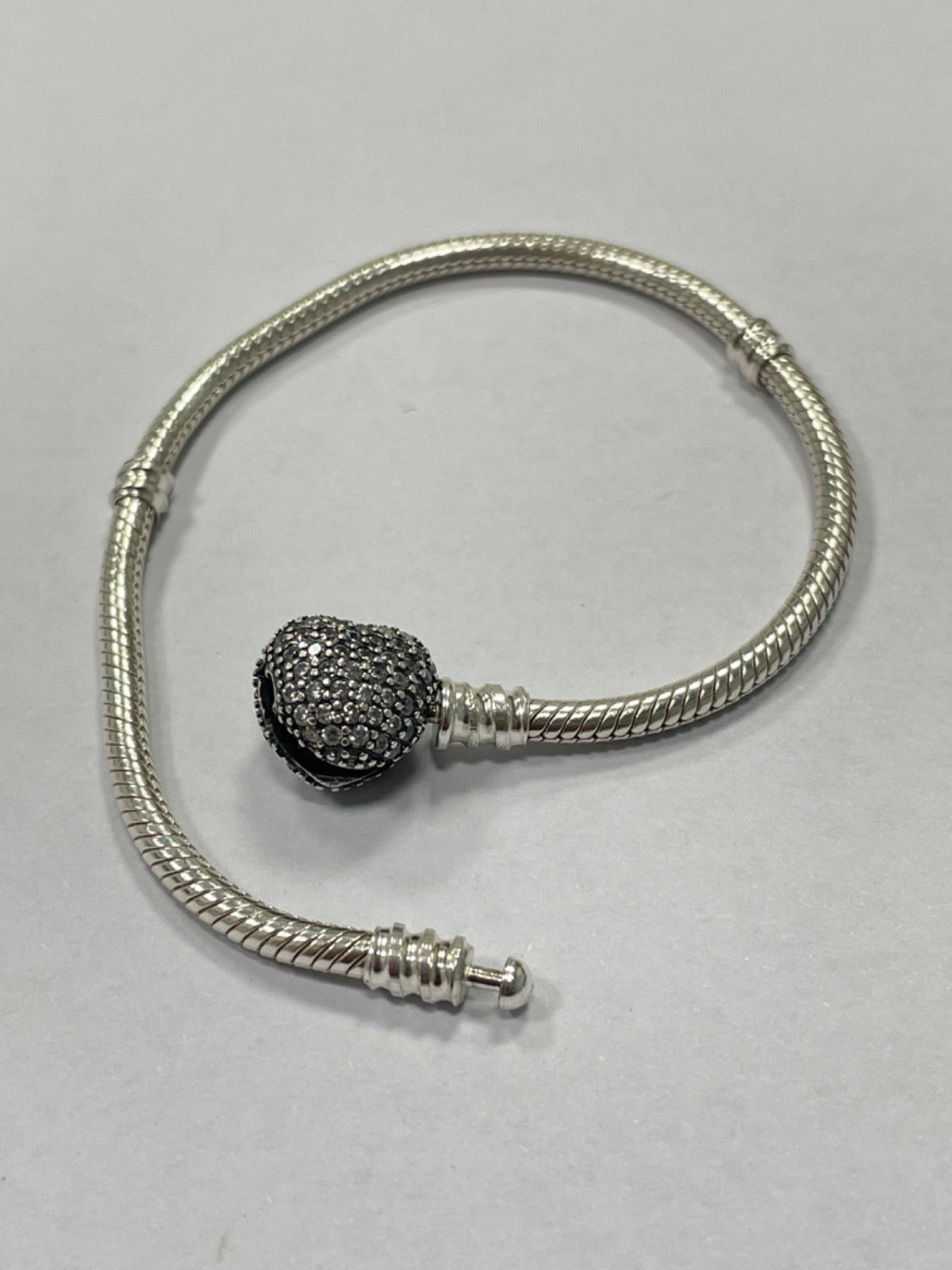 White Silver Pandora Model Bracelet with CZ
