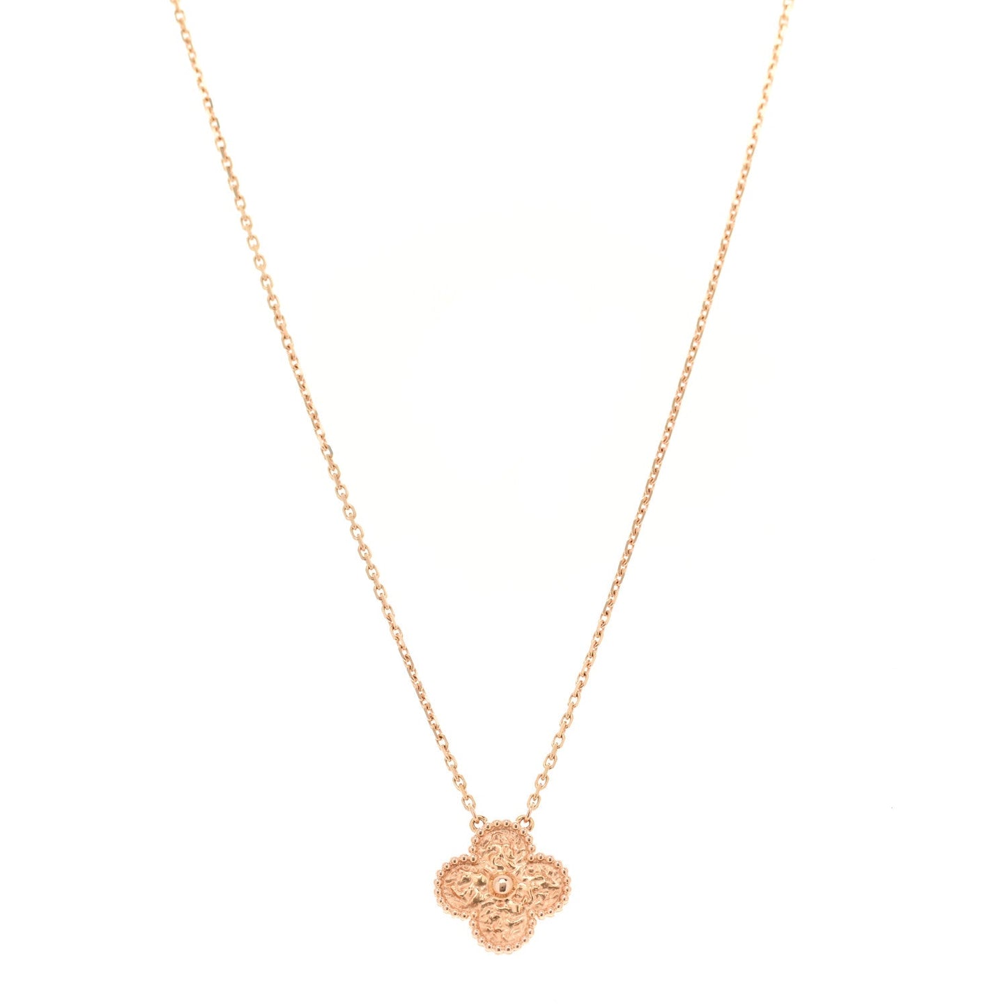 18K Rose Gold Clover Chain