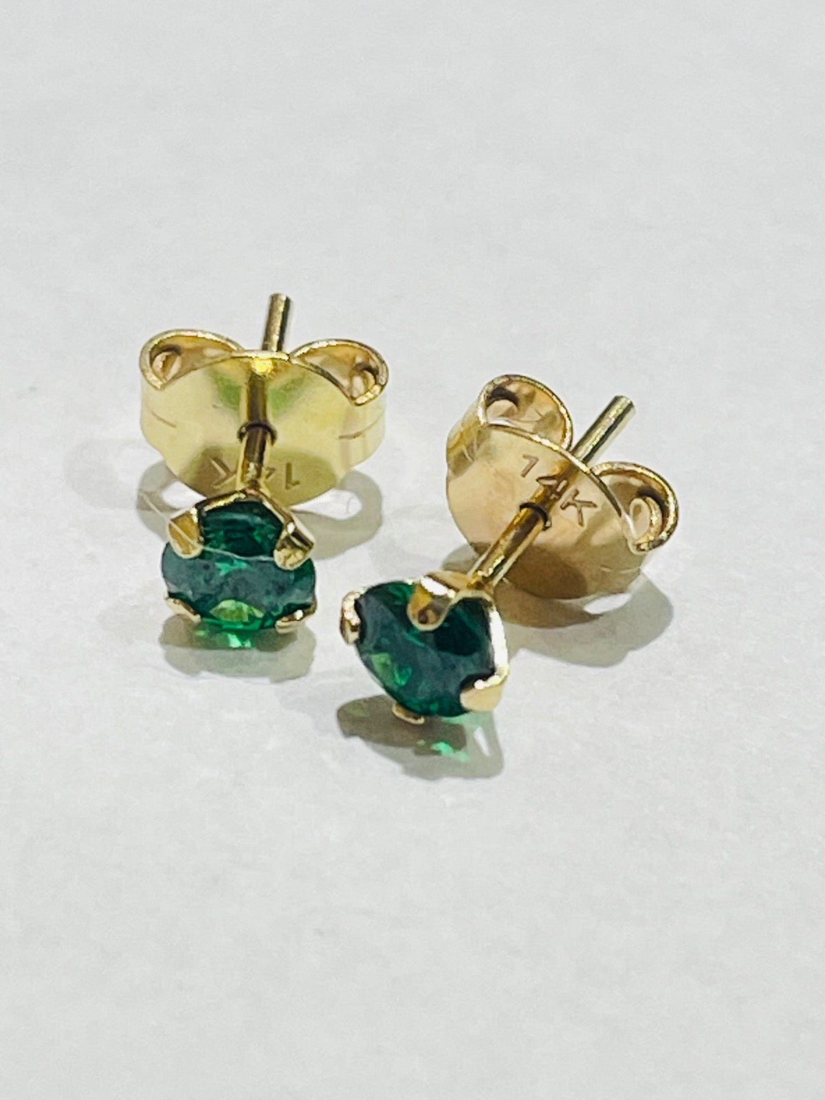 14K Yellow Gold Earring with CZ