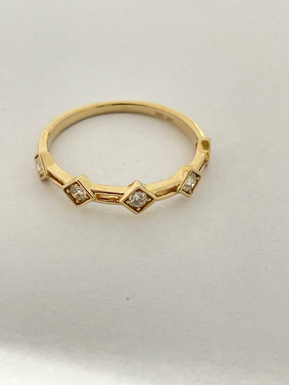 14K Yellow Gold Ring with Diamond