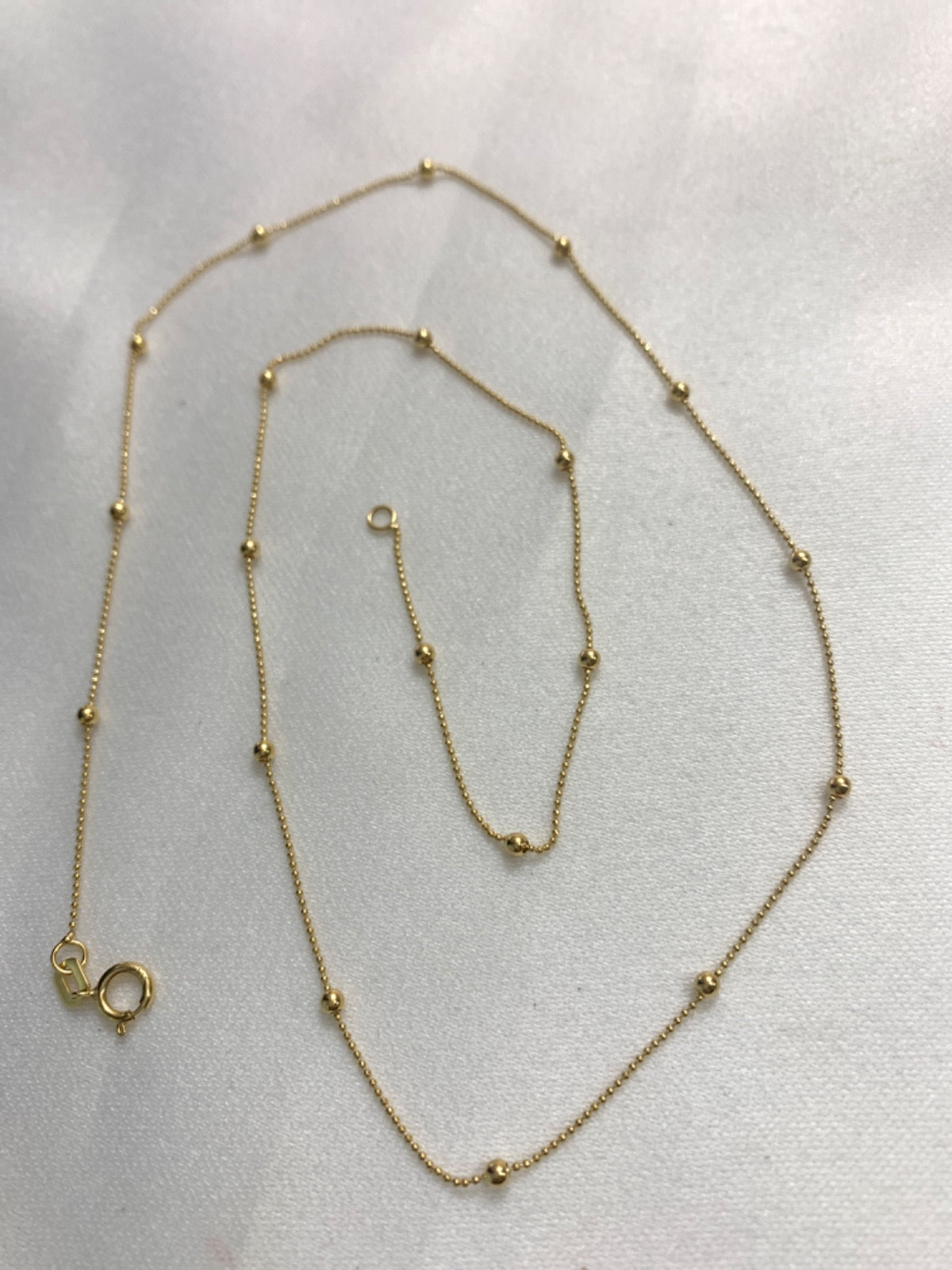 18K Yellow Gold Ball Chain