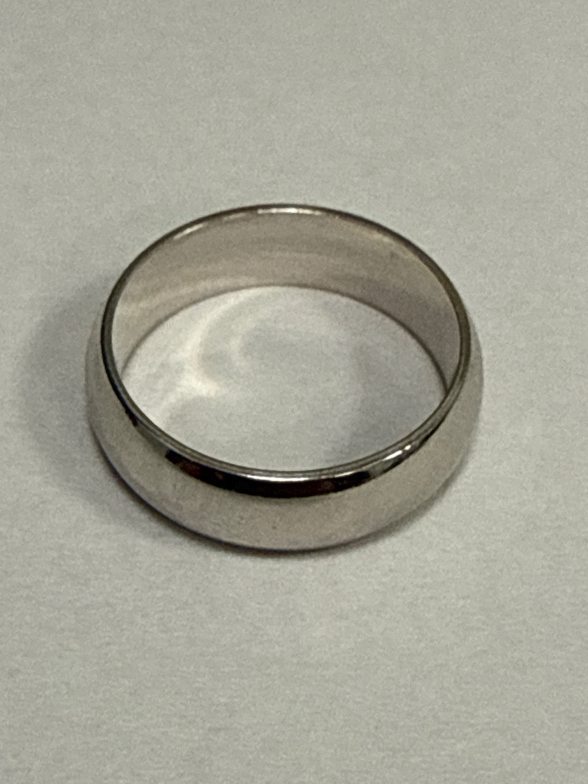 White Silver Wedding Band