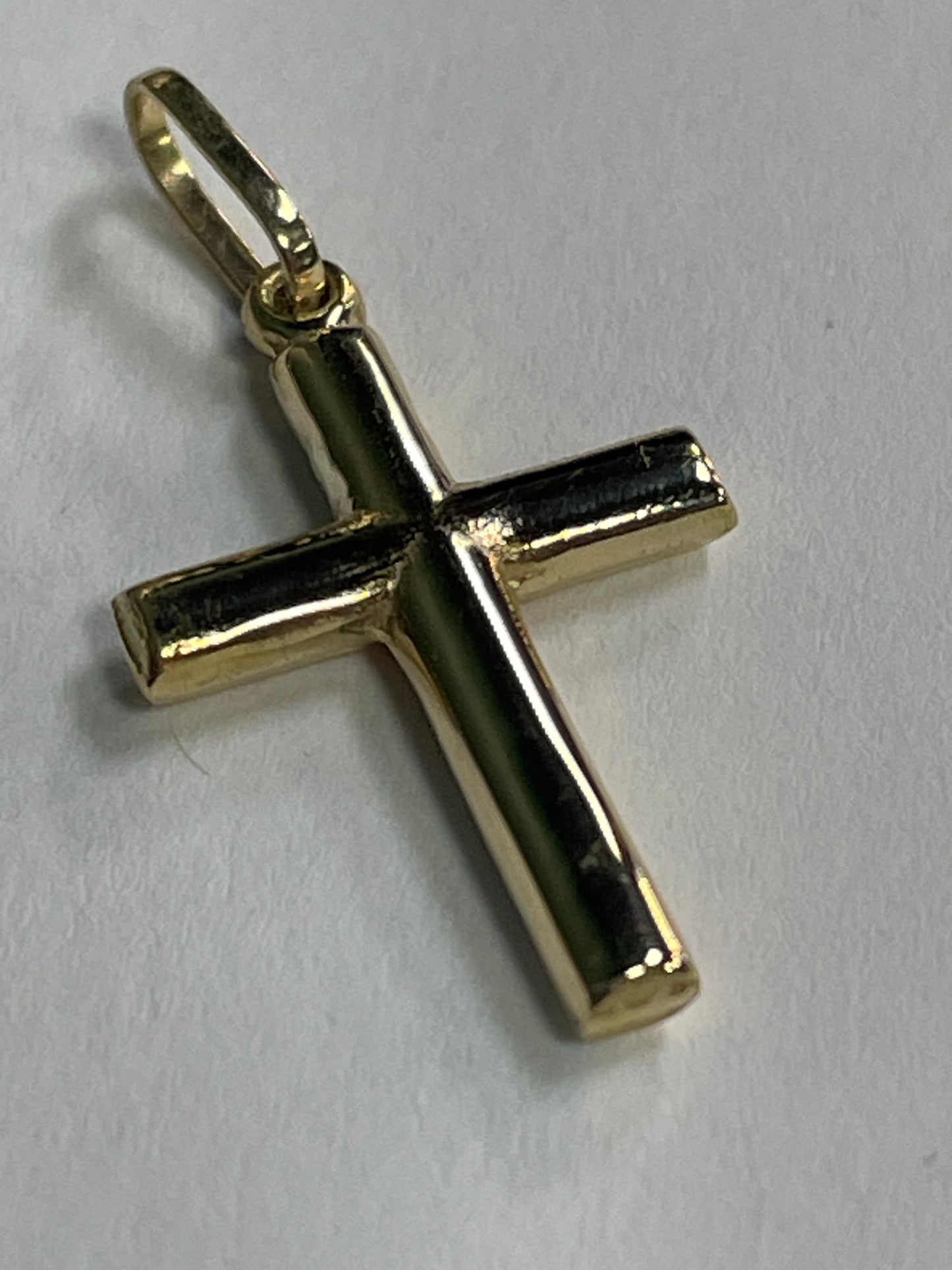 18K Yellow Gold Cross Charm