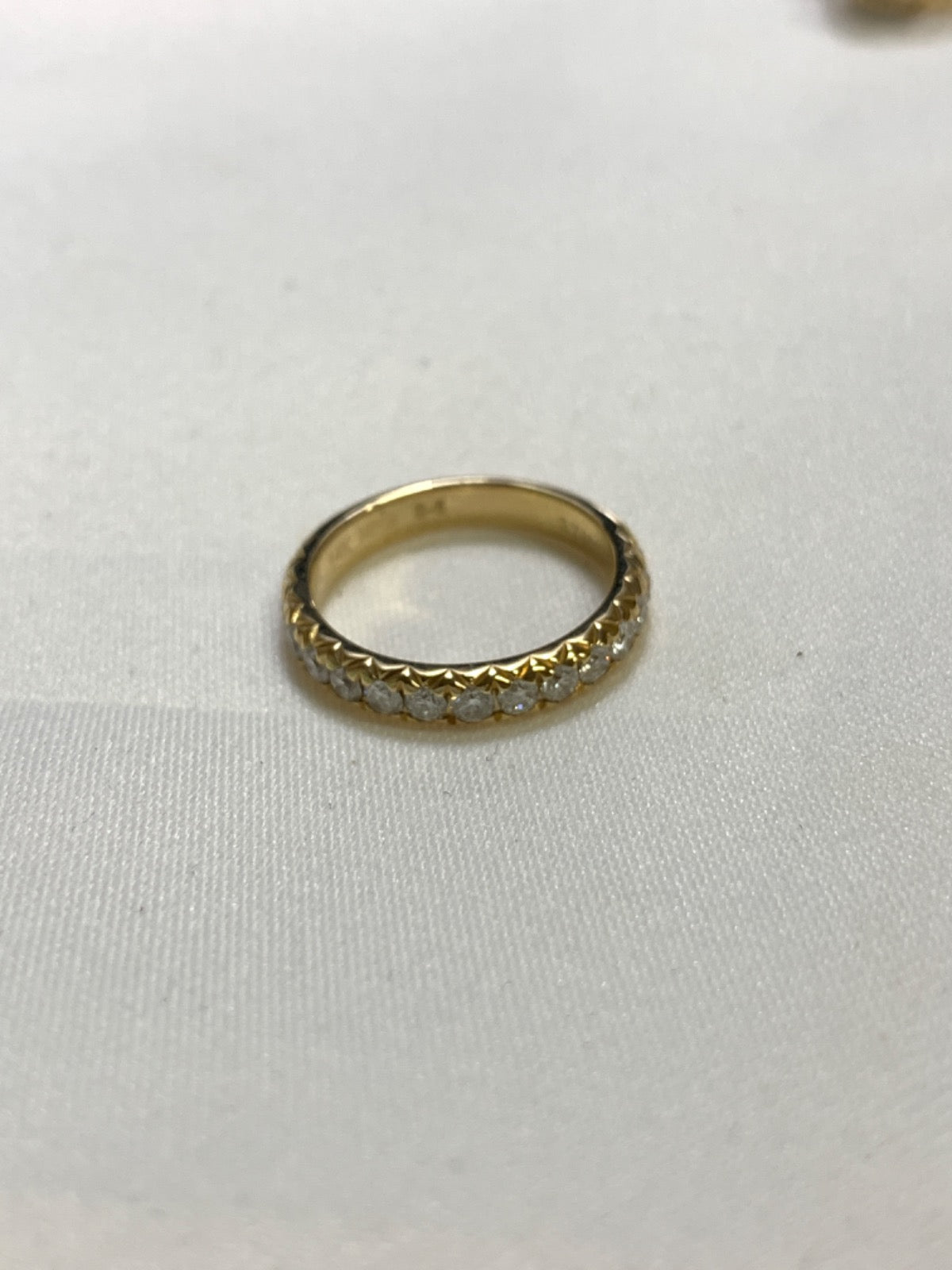 14K Yellow Gold Ring with Diamond