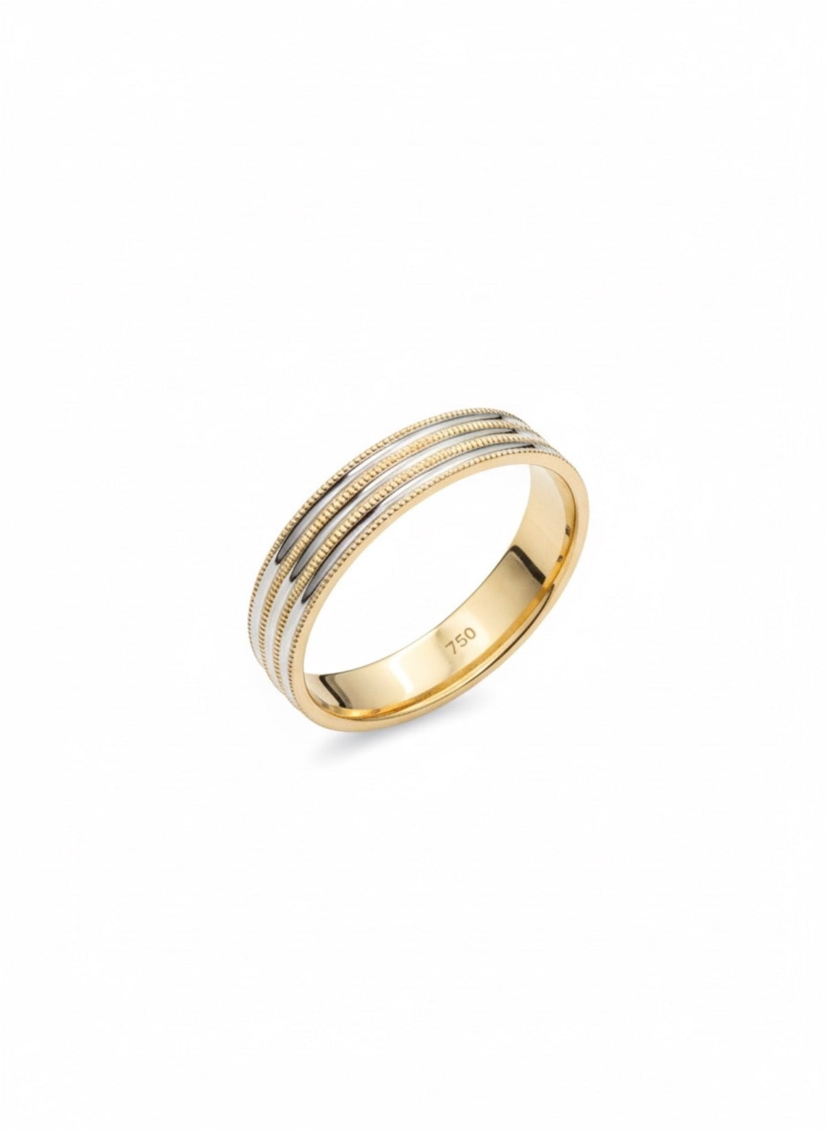 18K Two-Tone Gold Wedding Band