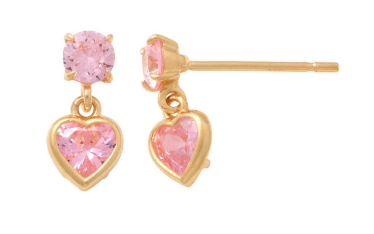 14K Yellow Gold Earring with CZ
