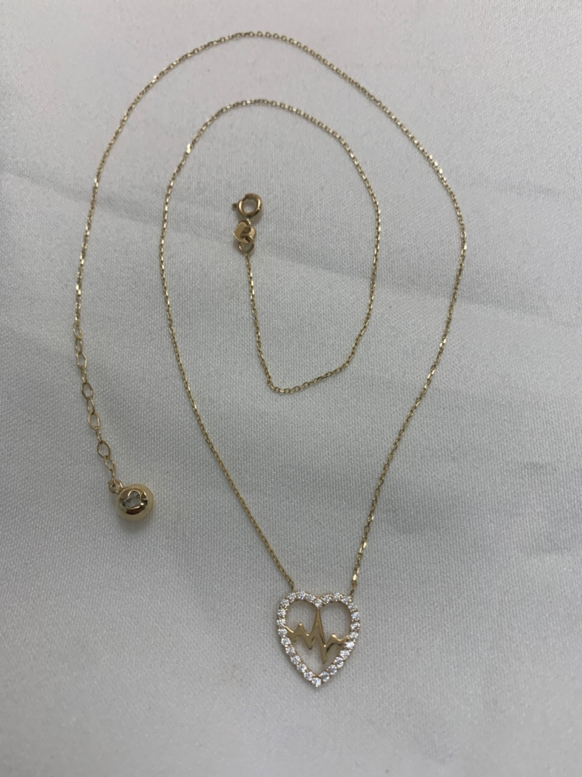 14K Yellow Gold Chain with CZ