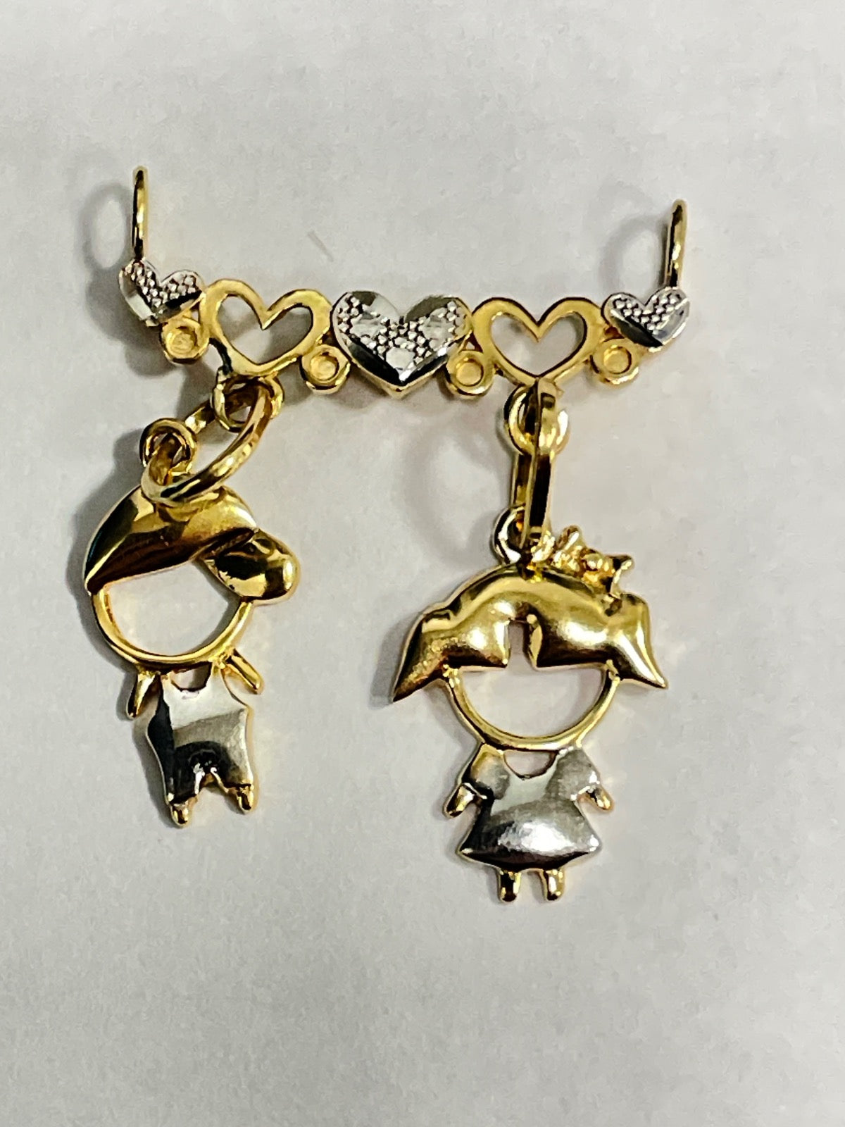 18K Yellow Gold Canga Boy and Girl Charm