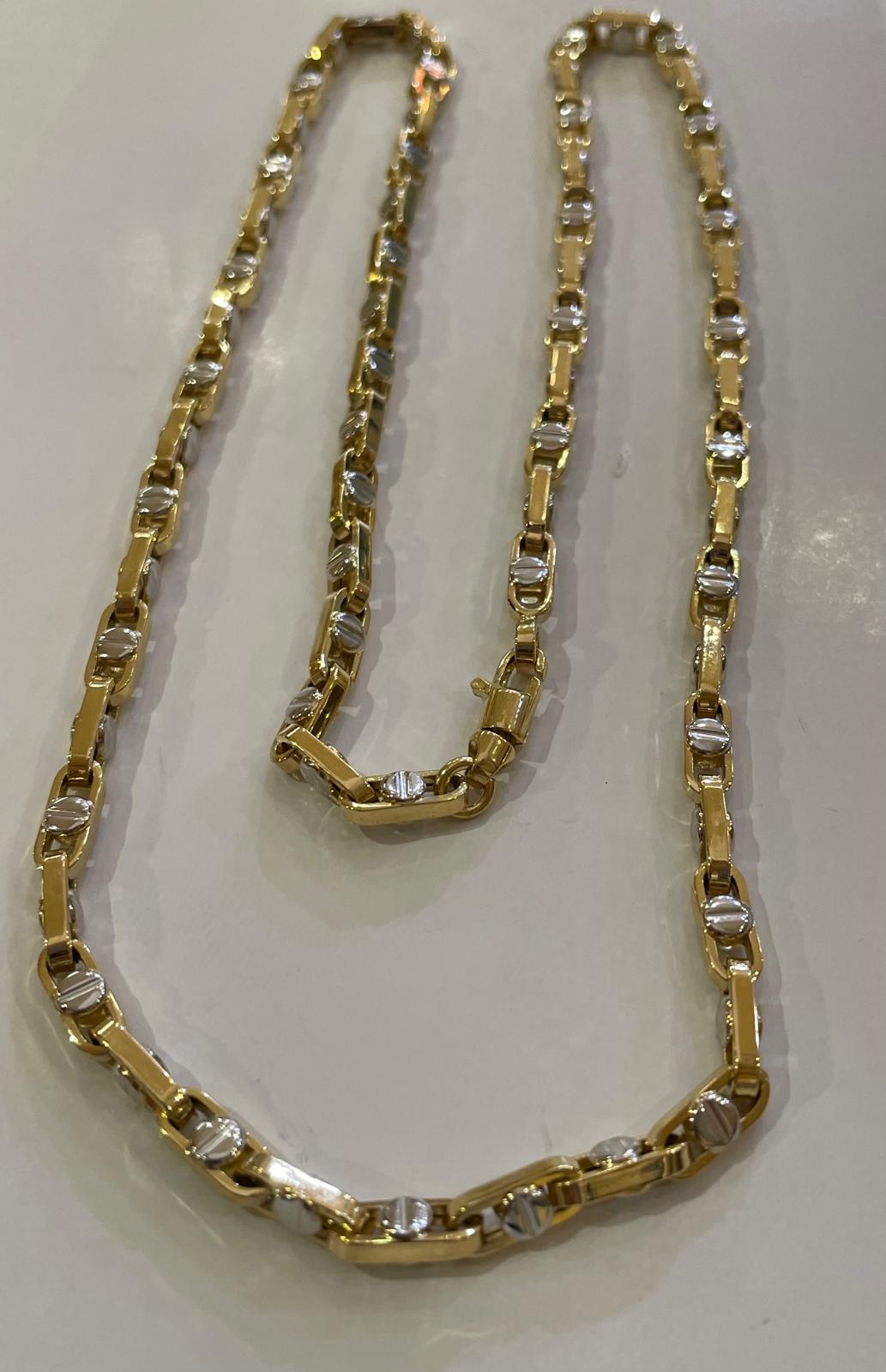 18K Two-Tone Gold Chain