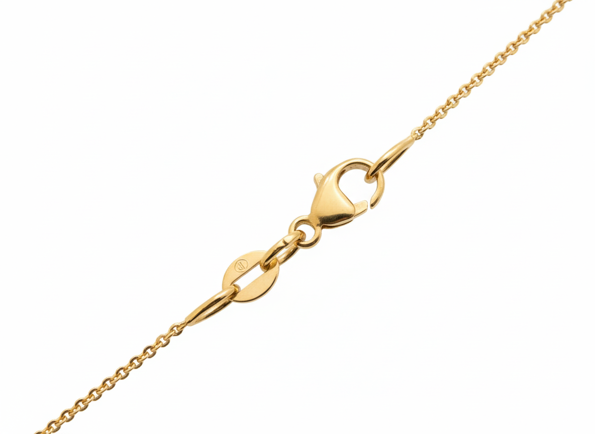 18K Yellow Gold Round Cable Chain