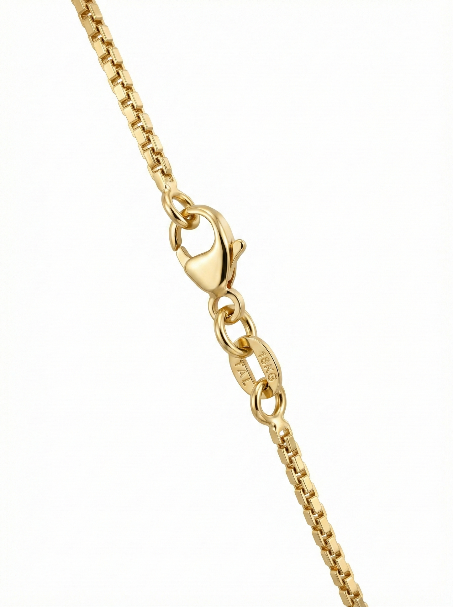 18K Yellow Gold Concave Box Chain