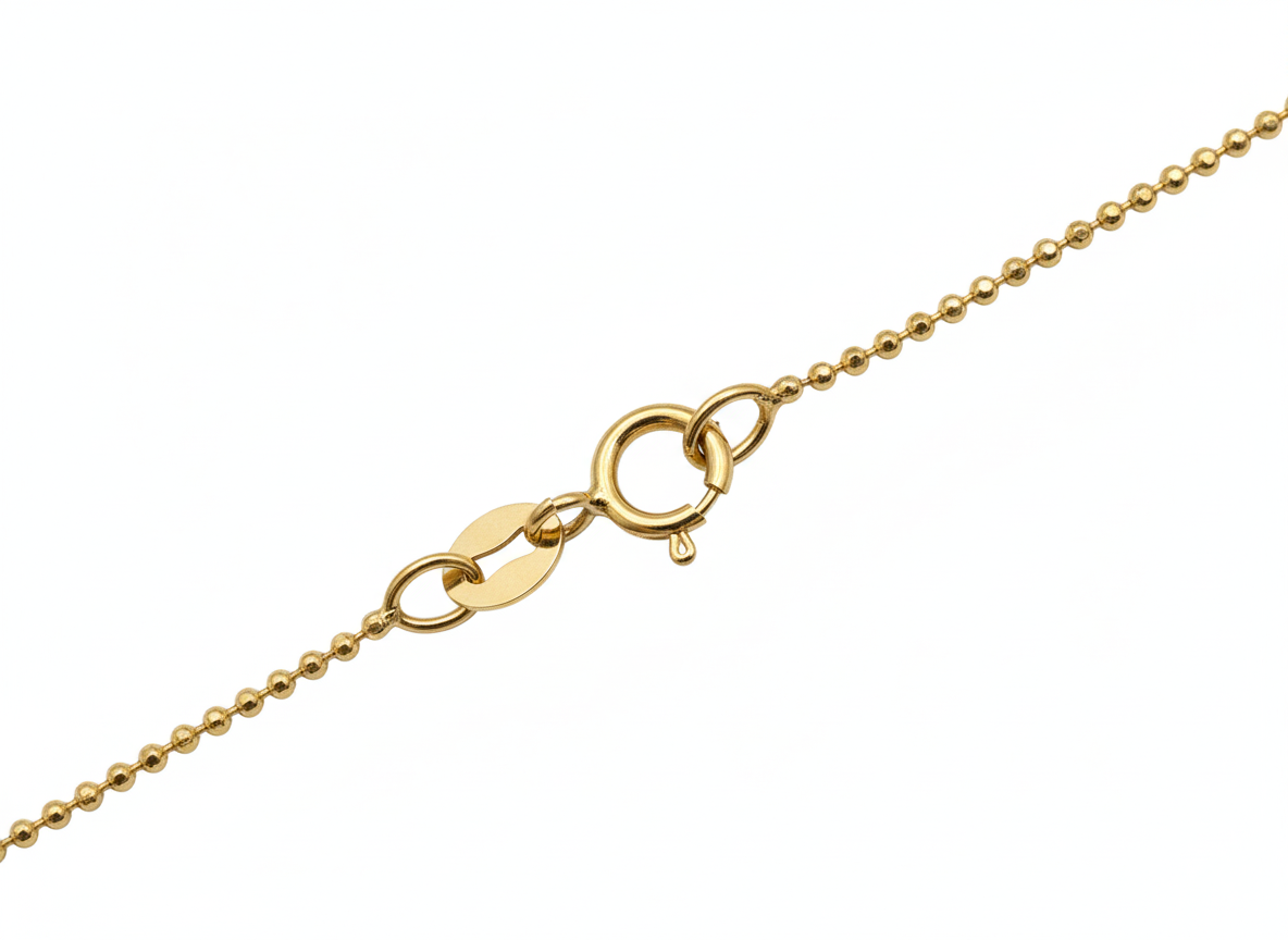 18K Yellow Gold Ball Chain