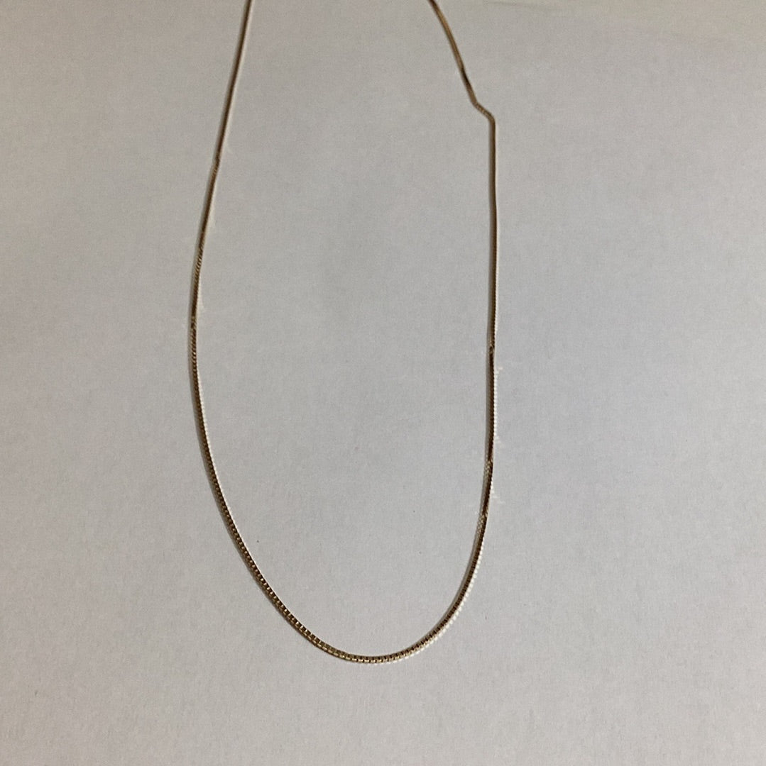 18K Yellow Gold .8mm Box Chain