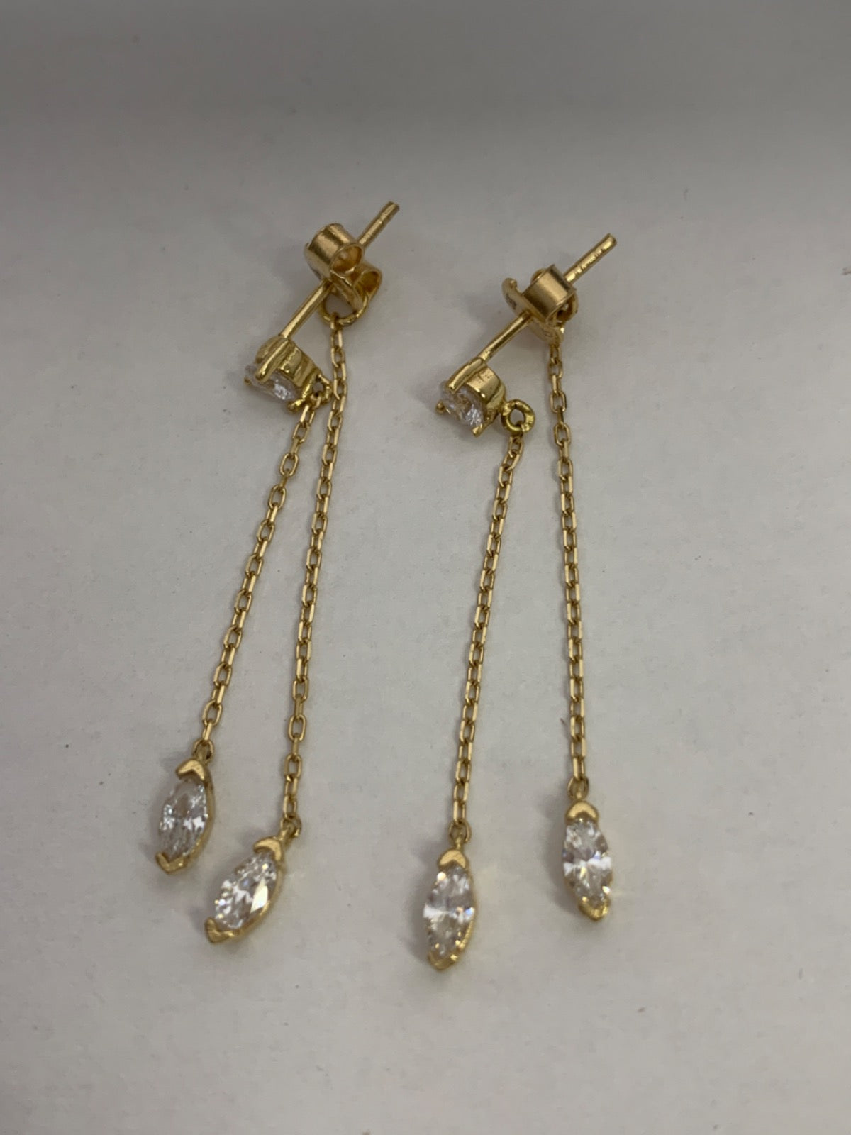 18K Yellow Gold Earring with CZ
