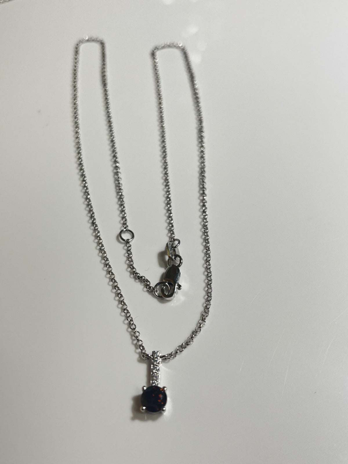 Silver Chain with CZ