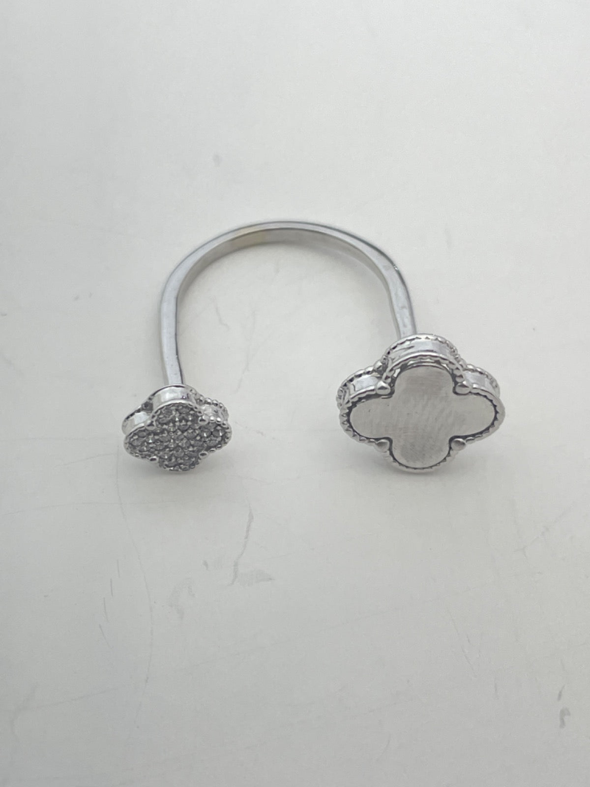 14K White Gold Ring with Diamond