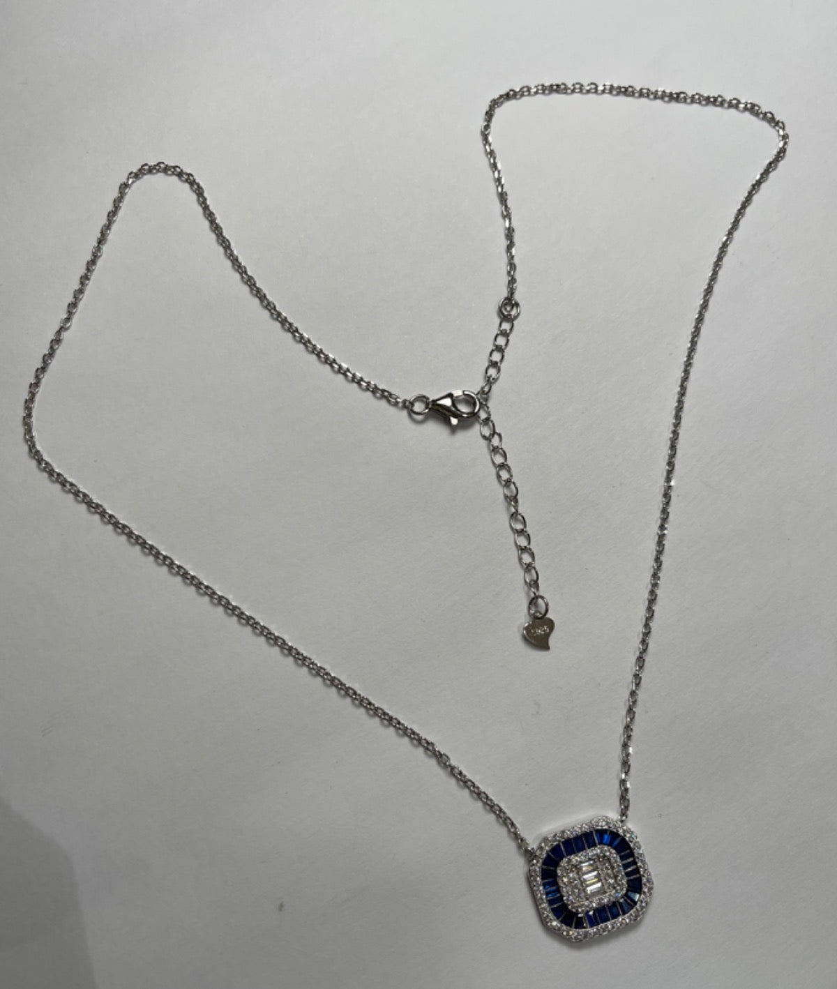 Silver Necklace with CZ
