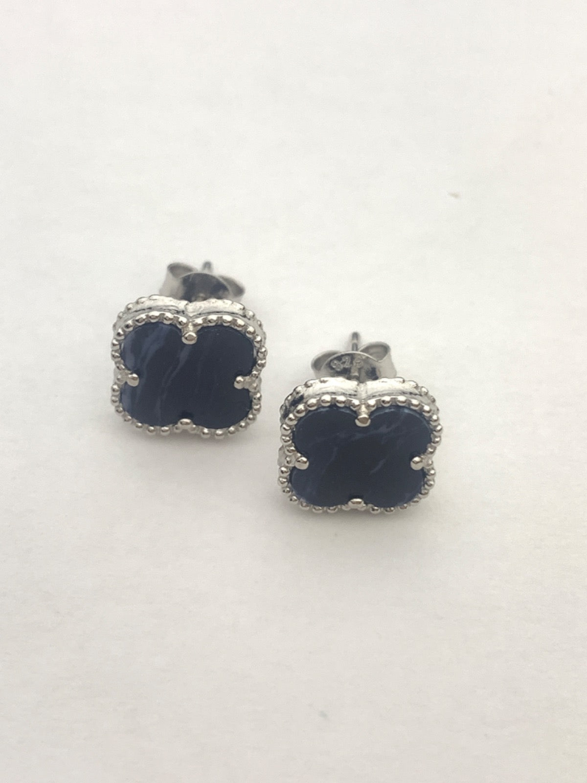 White Silver Earring