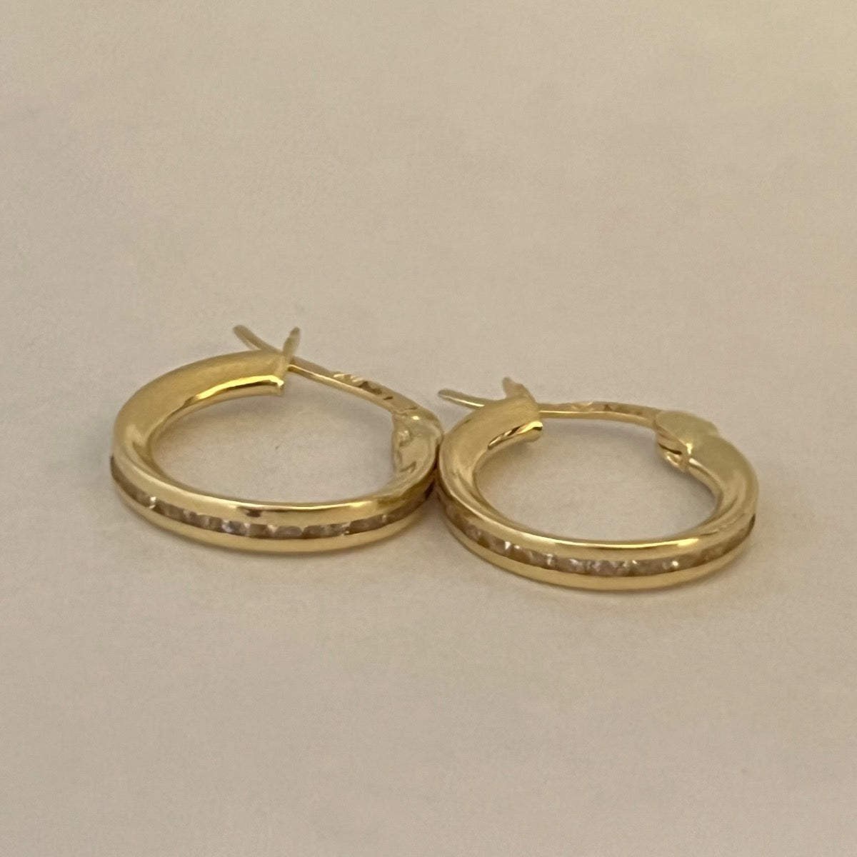 14K Yellow Gold Earring with CZ