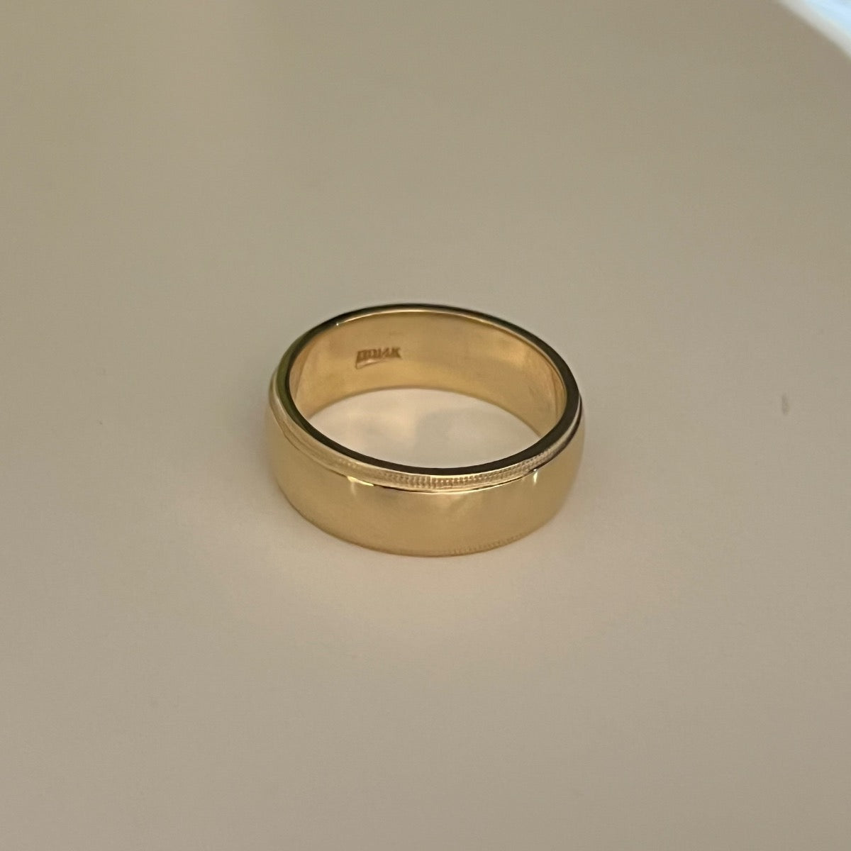 14K Yellow Gold Wedding Band