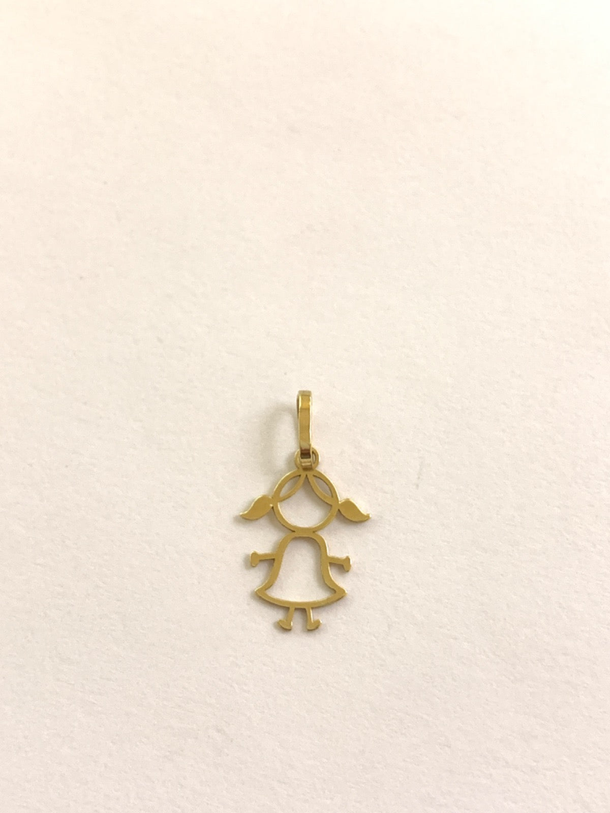 18K Yellow Gold Girl Pendant