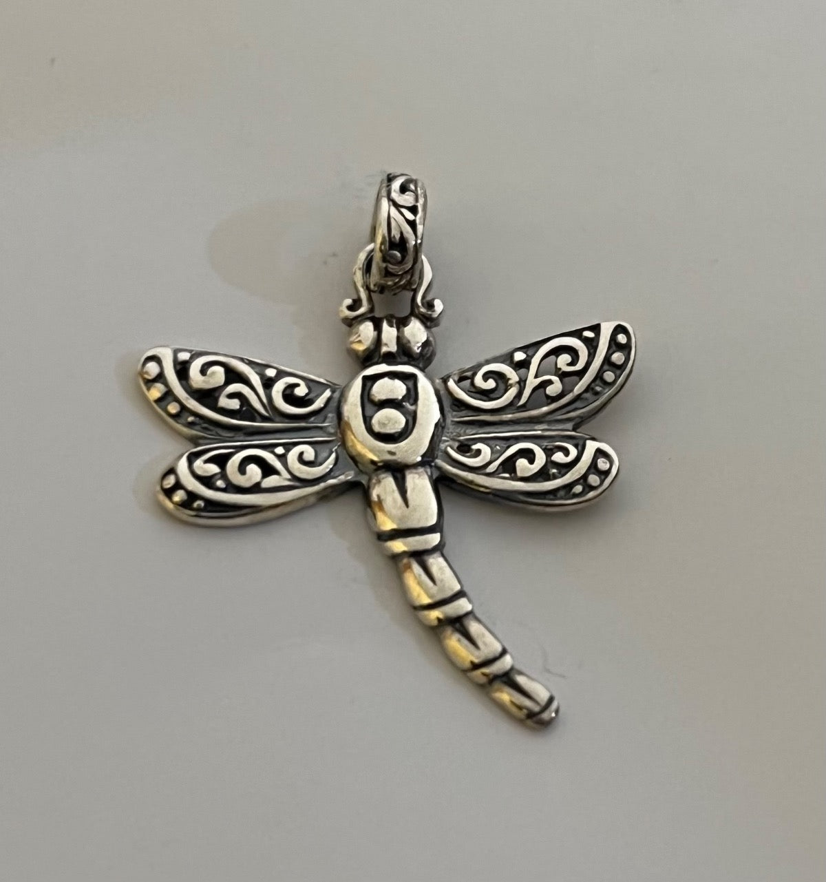 Silver Libélula Pendant