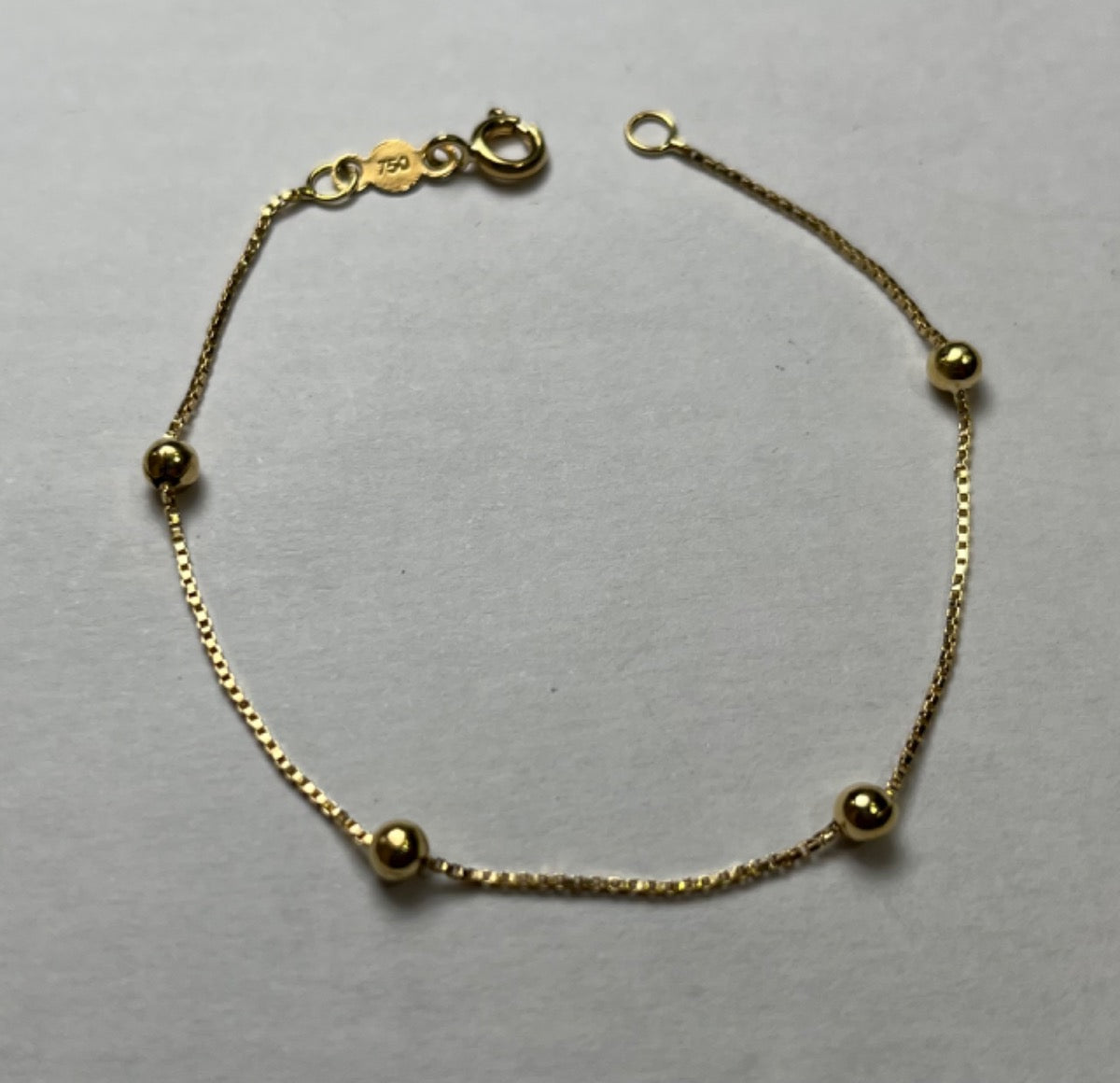 18K Yellow Gold Baby Bracelet