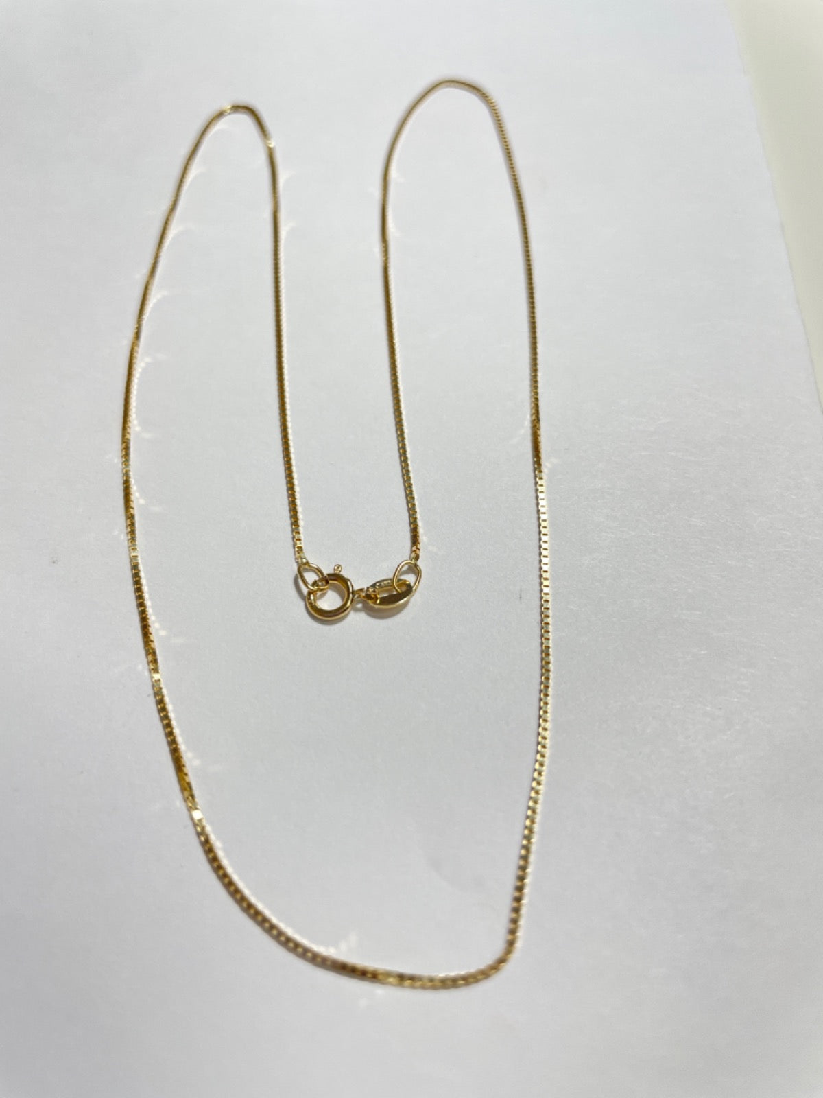 18K Yellow Gold Box Chain