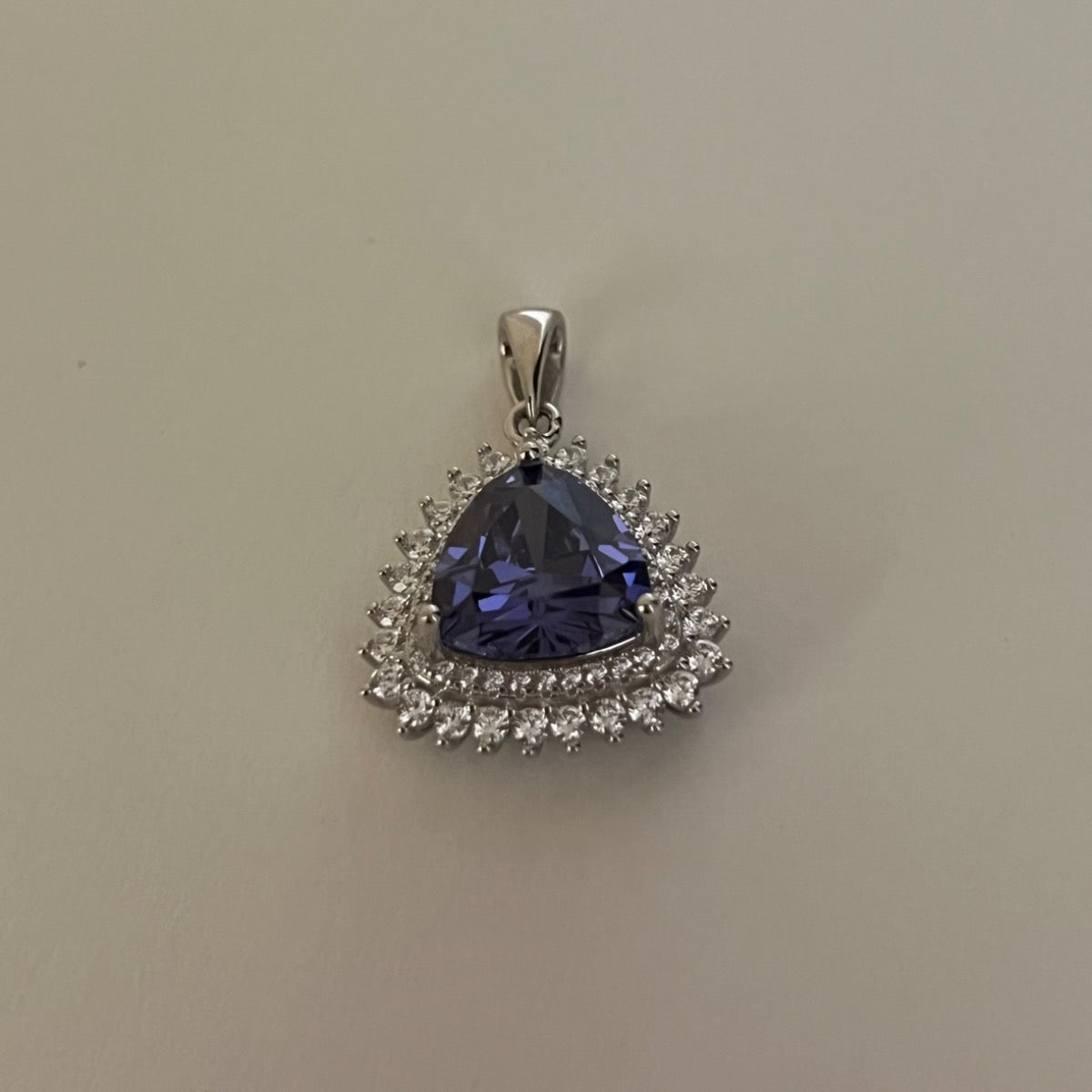 Silver Pendant with CZ