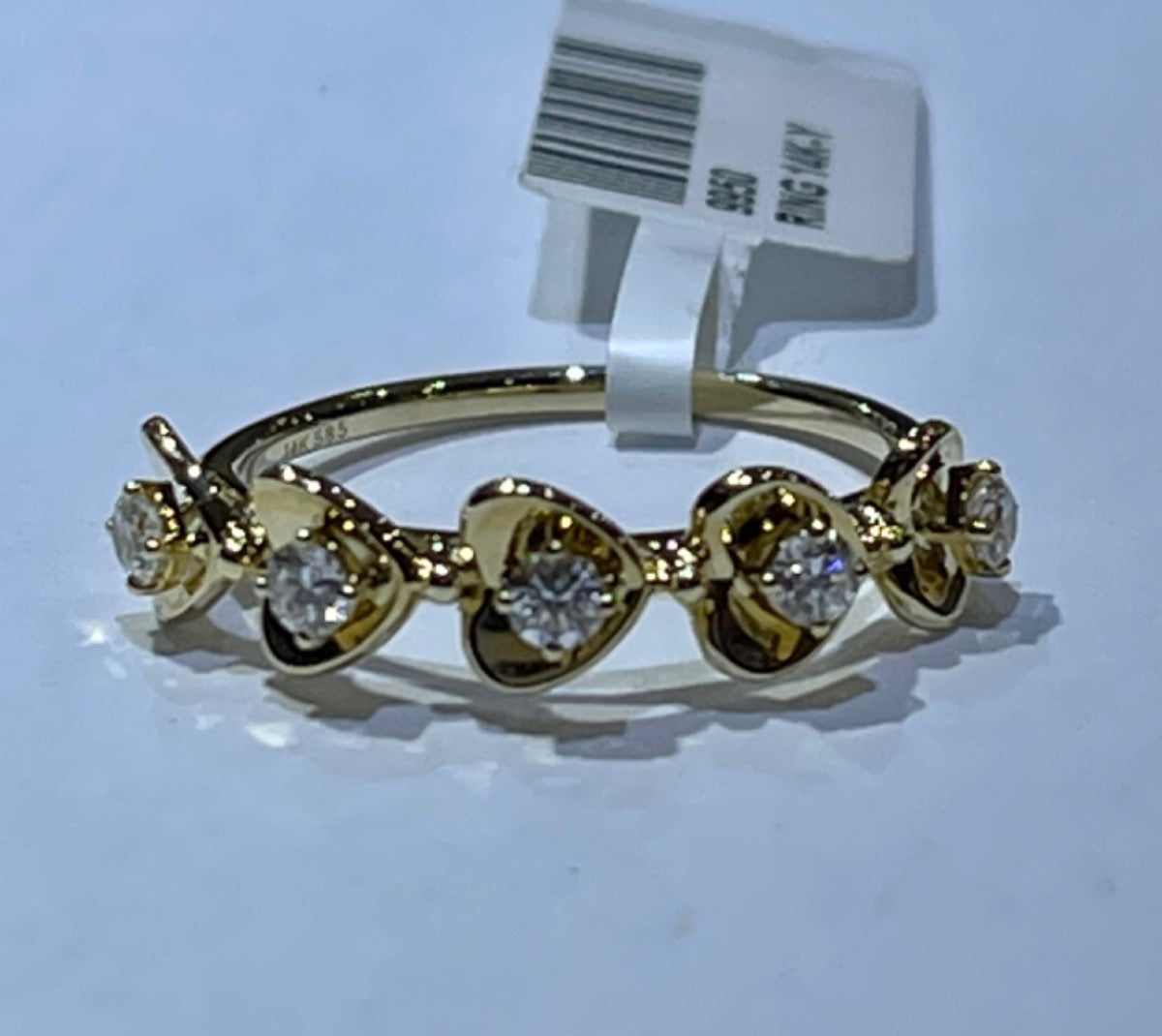 14K Yellow Gold Ring with Diamond