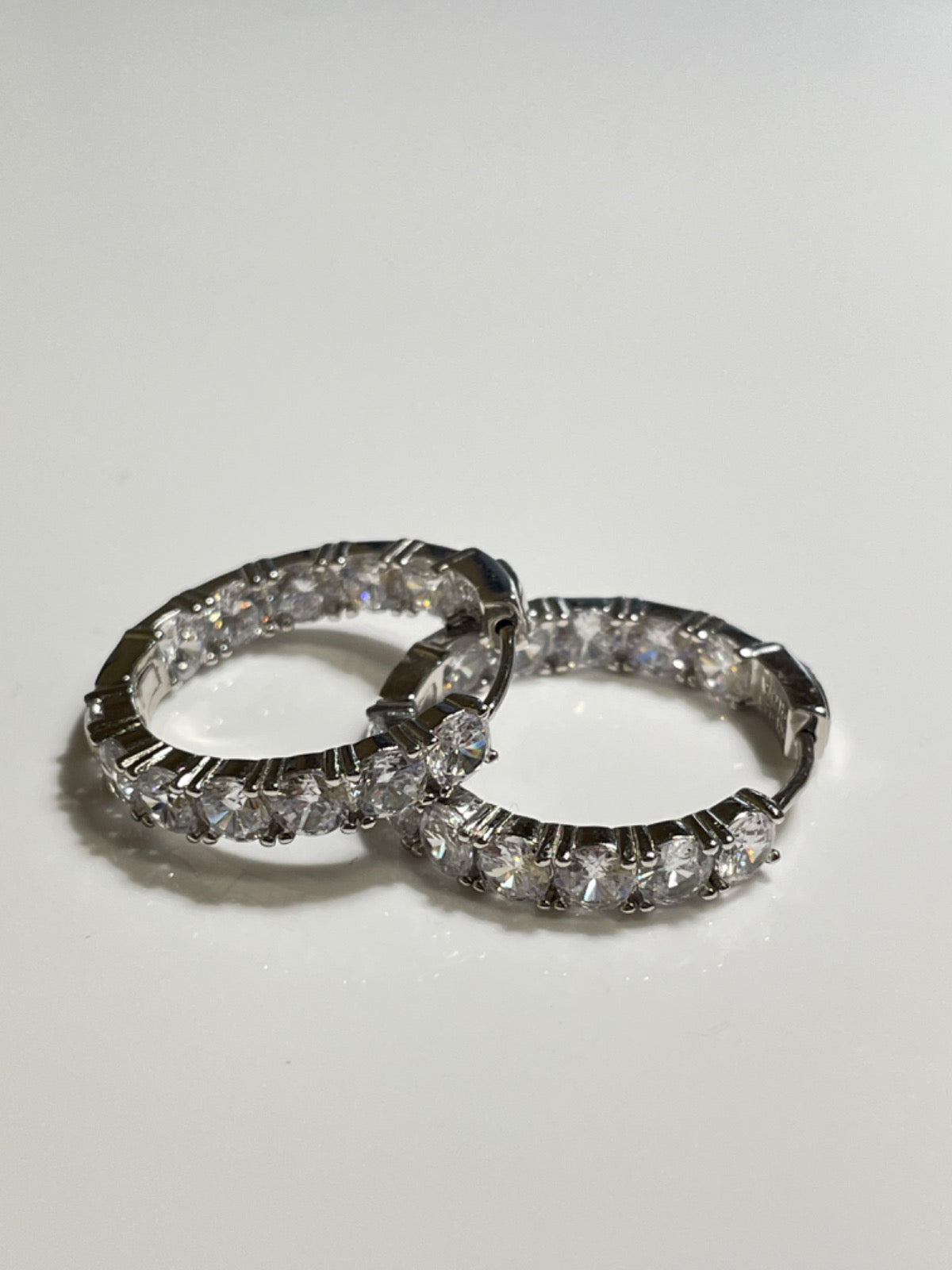 Silver Hoop Earring with CZ