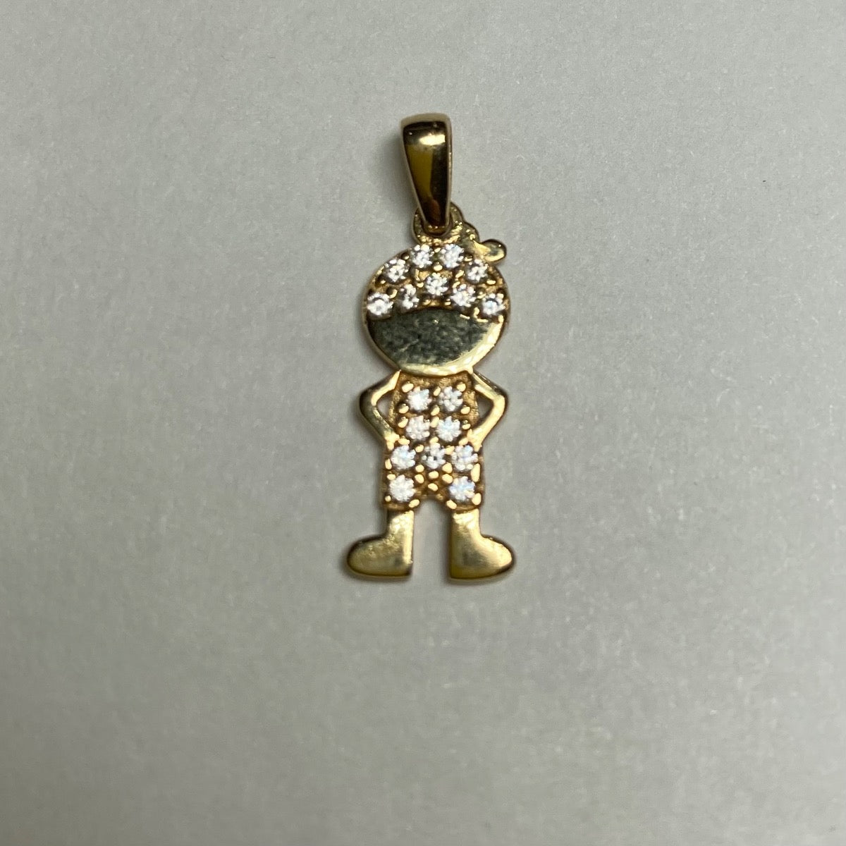 18K Yellow Gold Charm with CZ