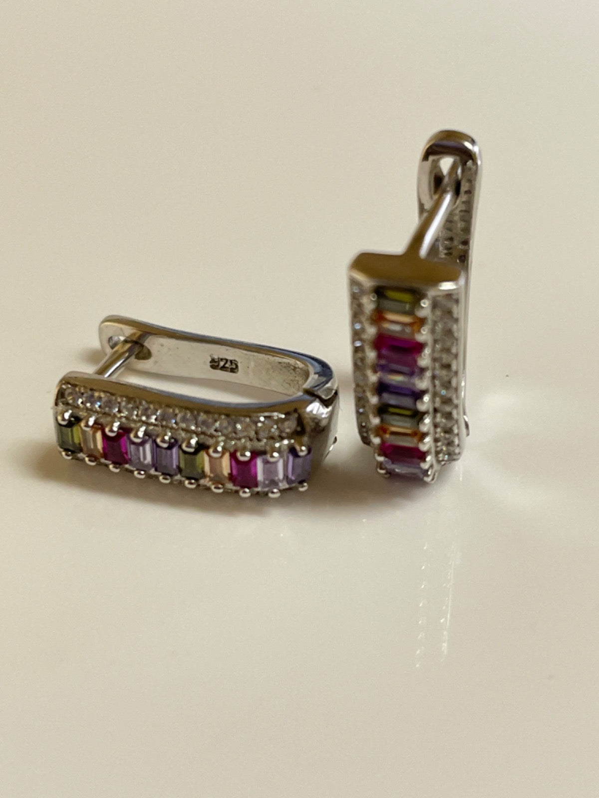 Silver Color Cz Earring