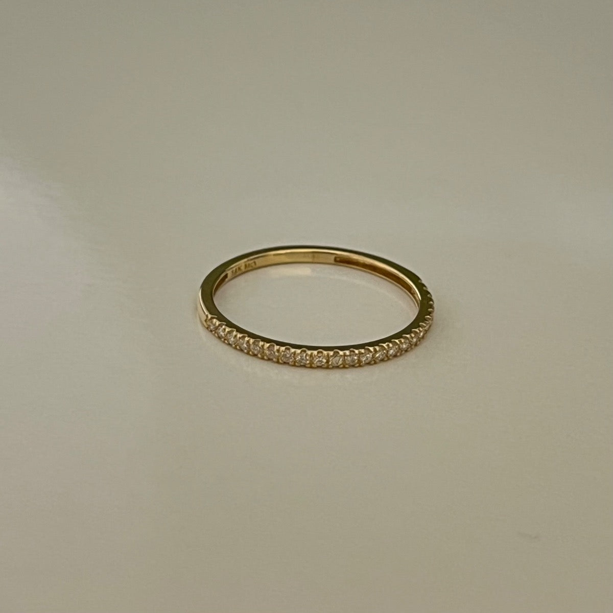 14K Yellow Gold Ring with Diamond