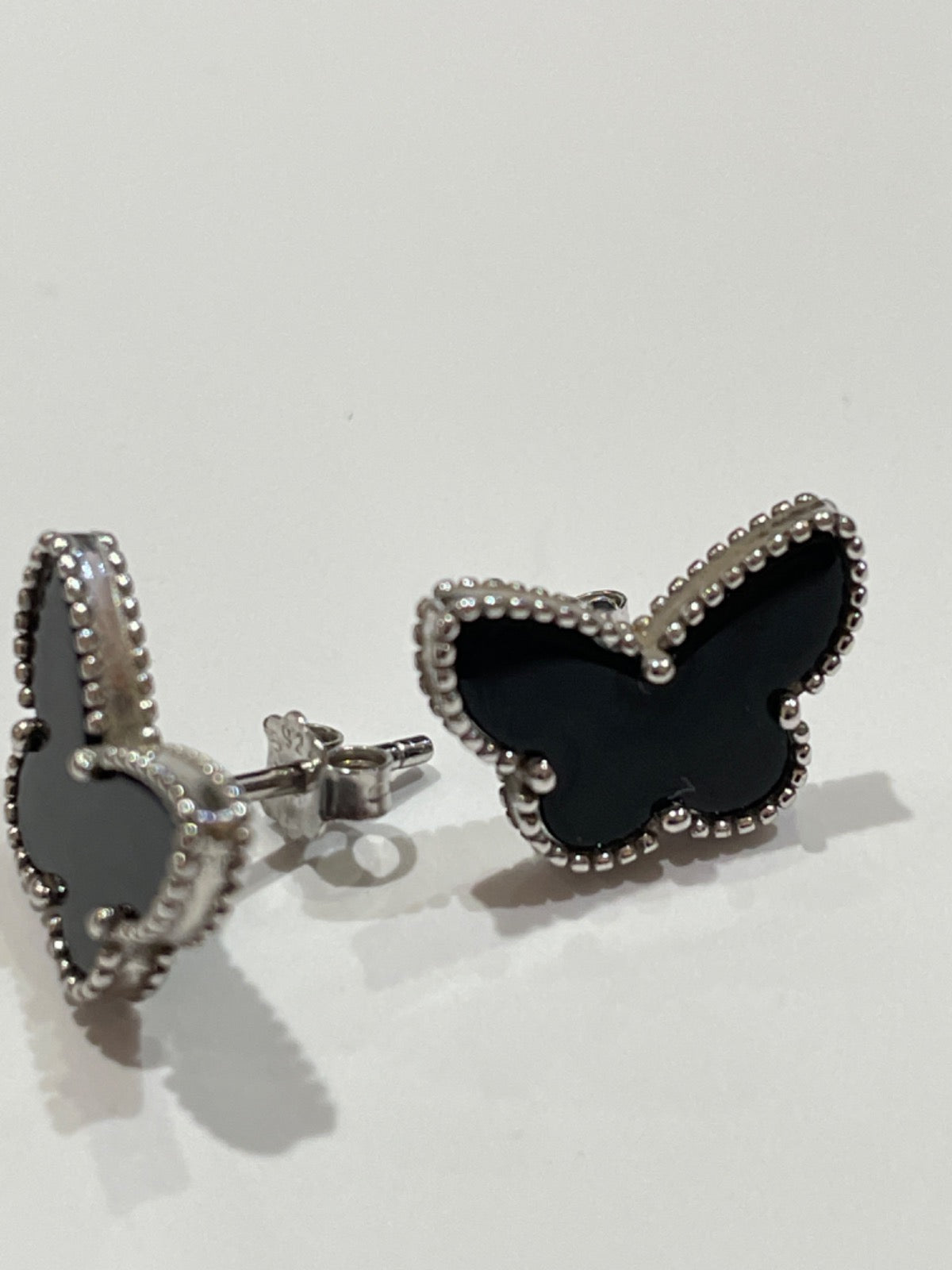 White Silver Earring with CZ