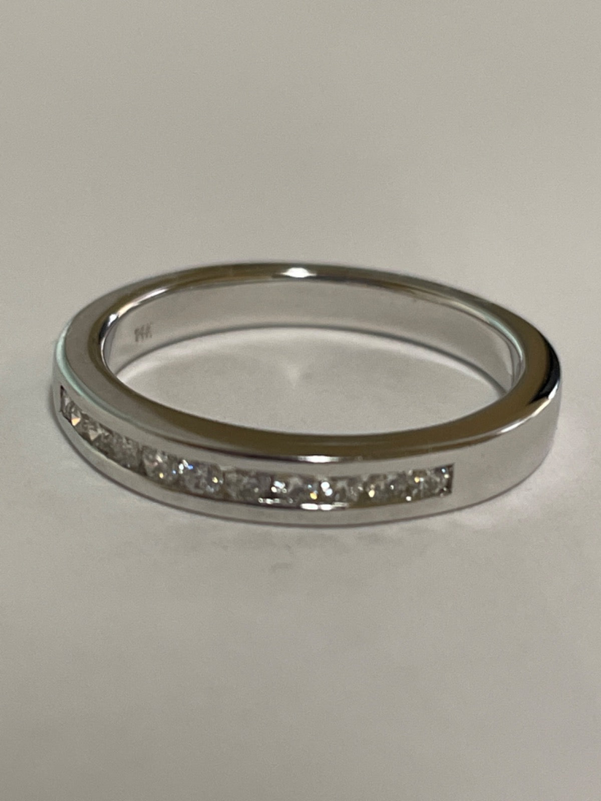 14K White Gold Engagement Ring with Diamond