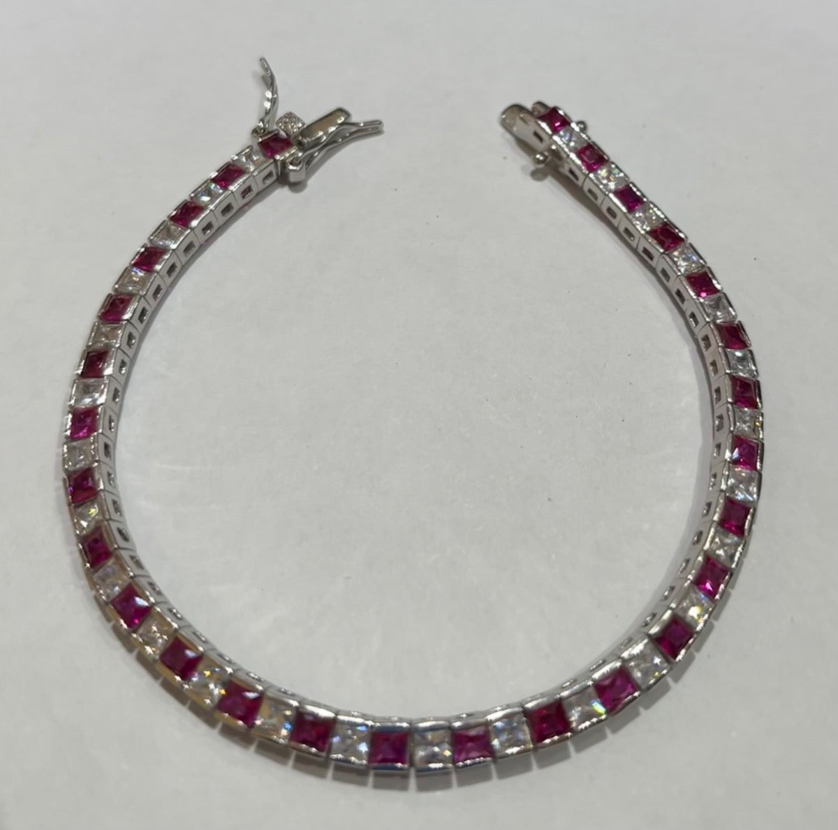 Silver Tennis Bracelet with CZ