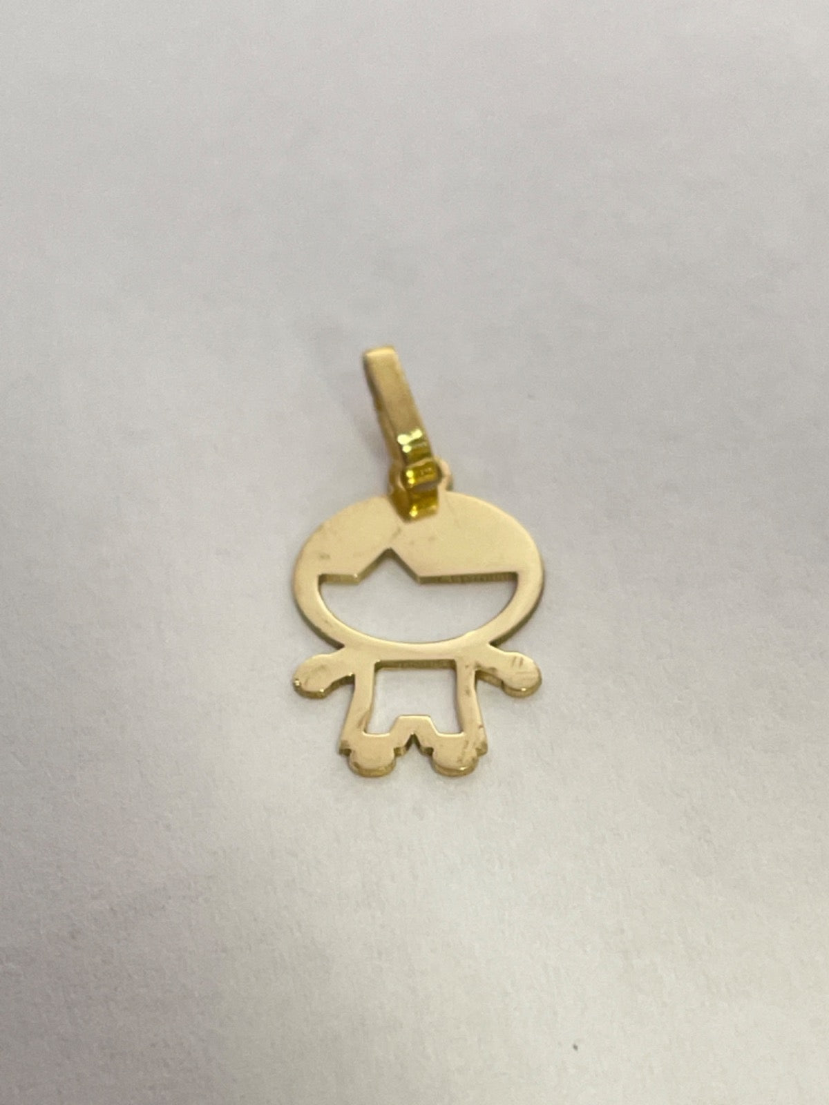 18K Yellow Gold Boy Pendant
