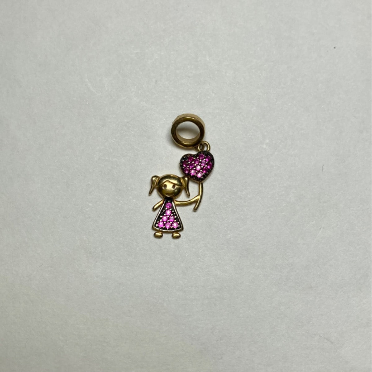 18K Yellow Gold Charm with CZ