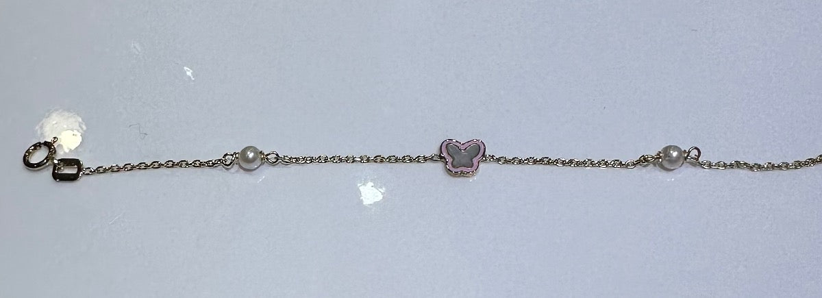 14K Yellow Gold Baby Bracelet with Pearl