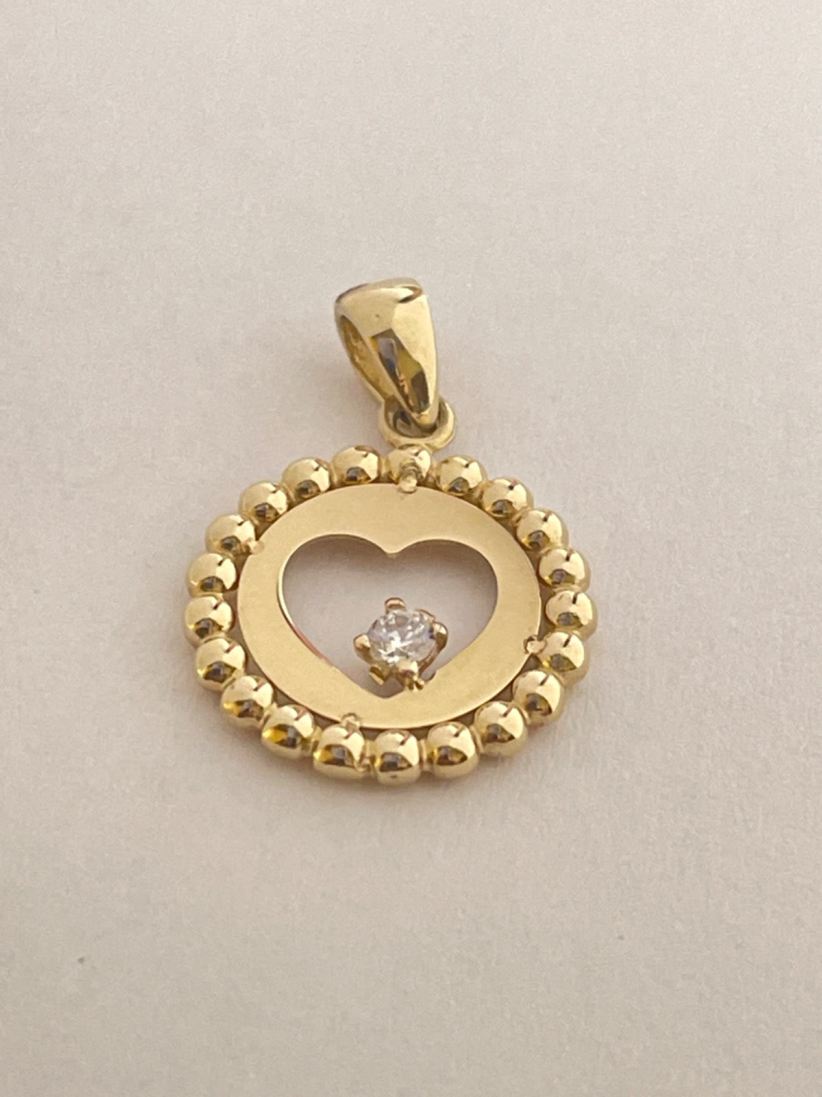 14K Yellow Gold Pendant with CZ