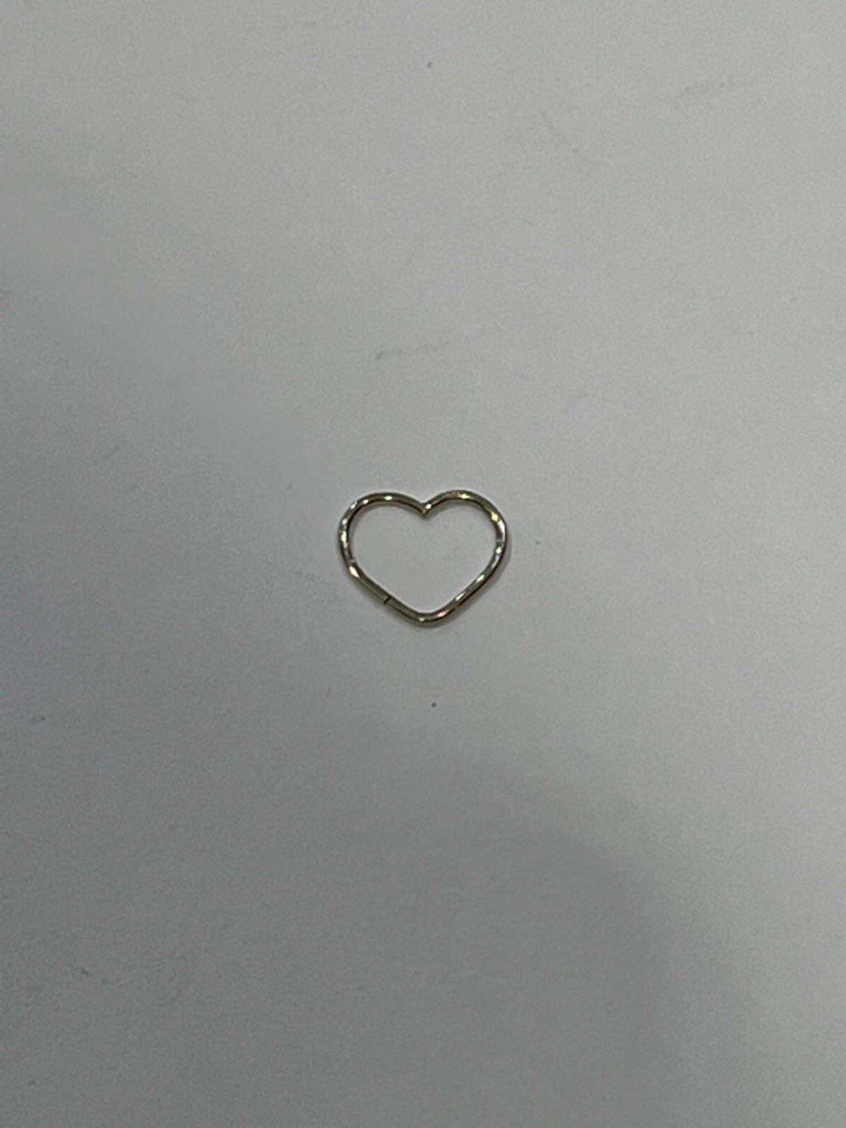 18K White Gold Heart Hoop Piercing