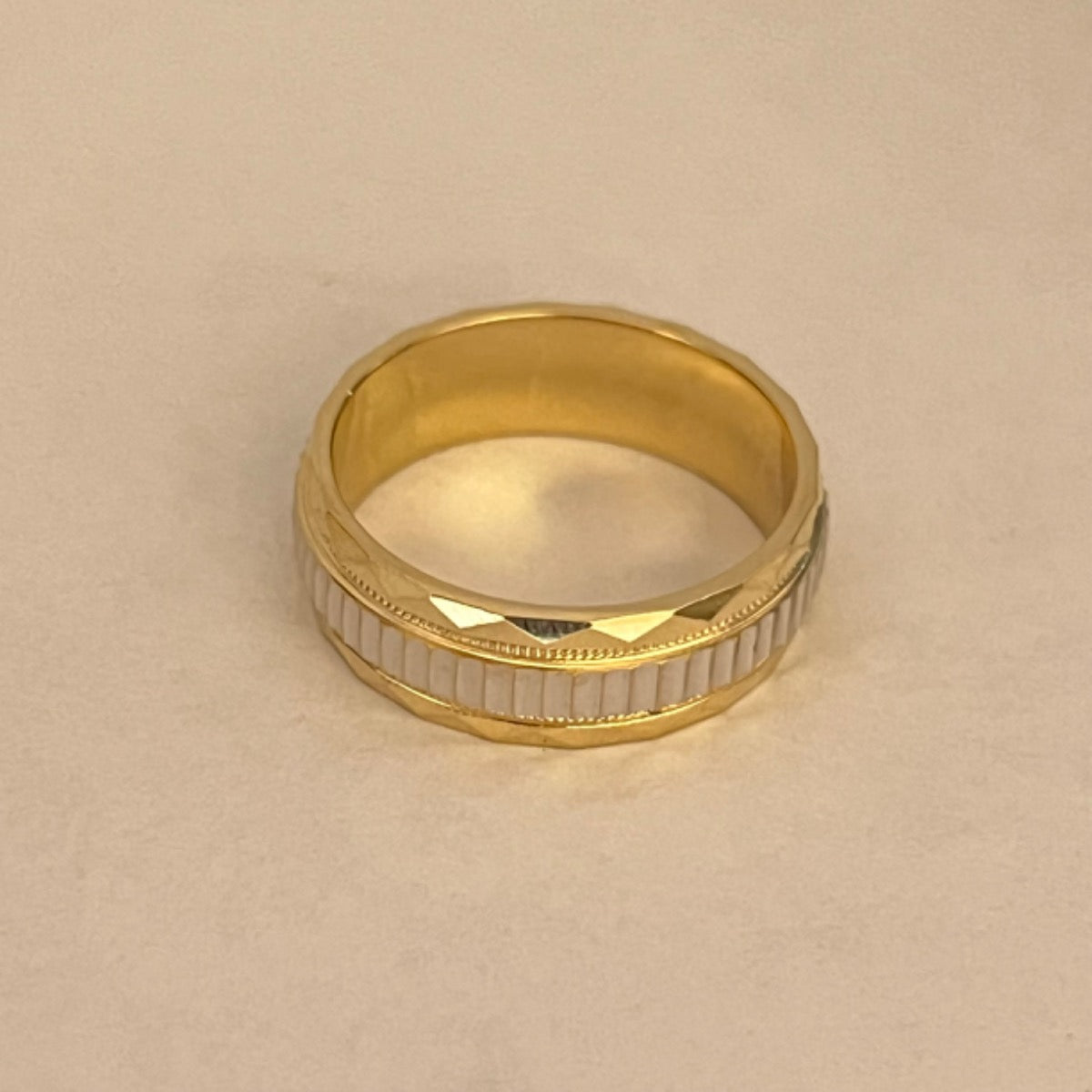 18K Two-Tone Gold Wedding Band