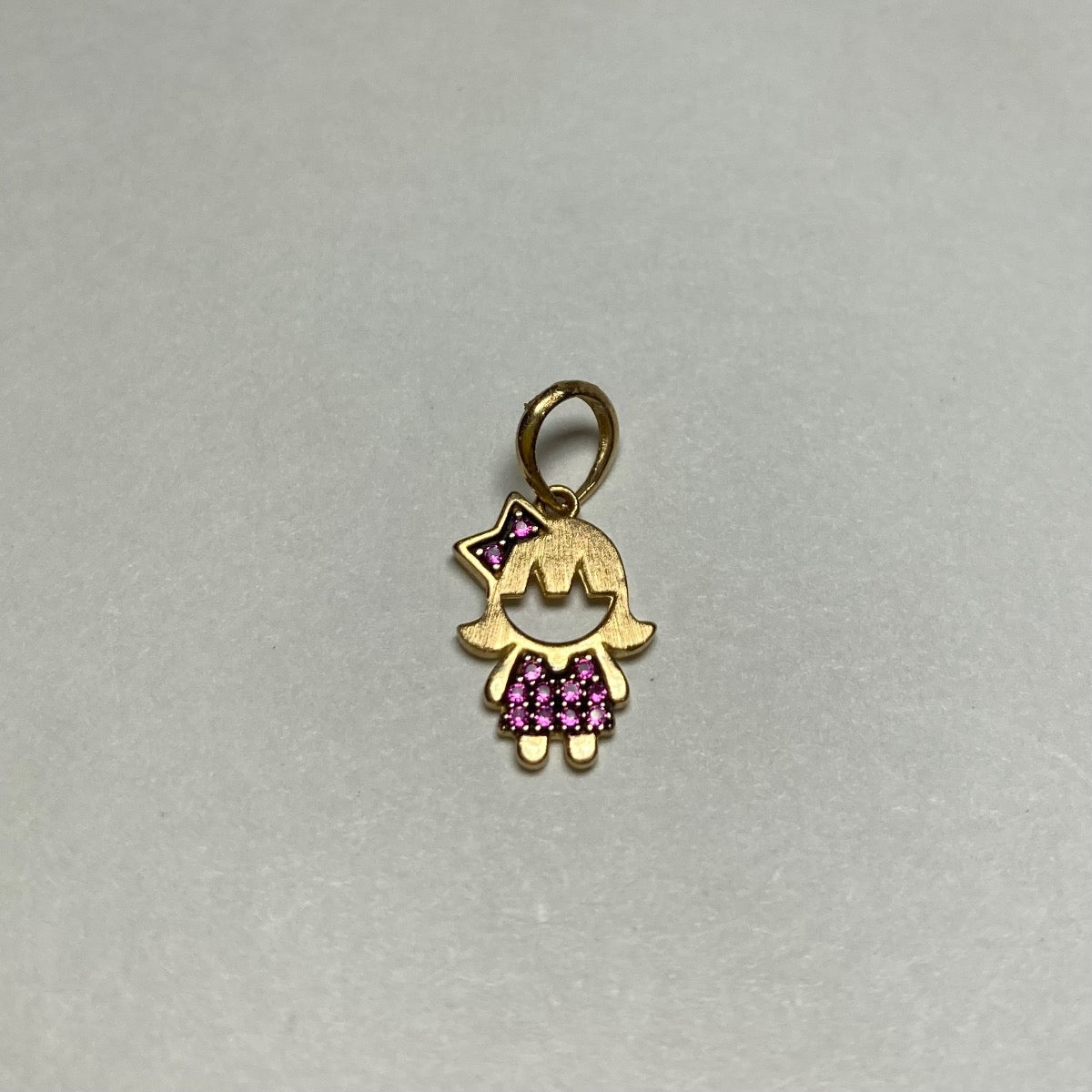 18K Yellow Gold Charm with CZ