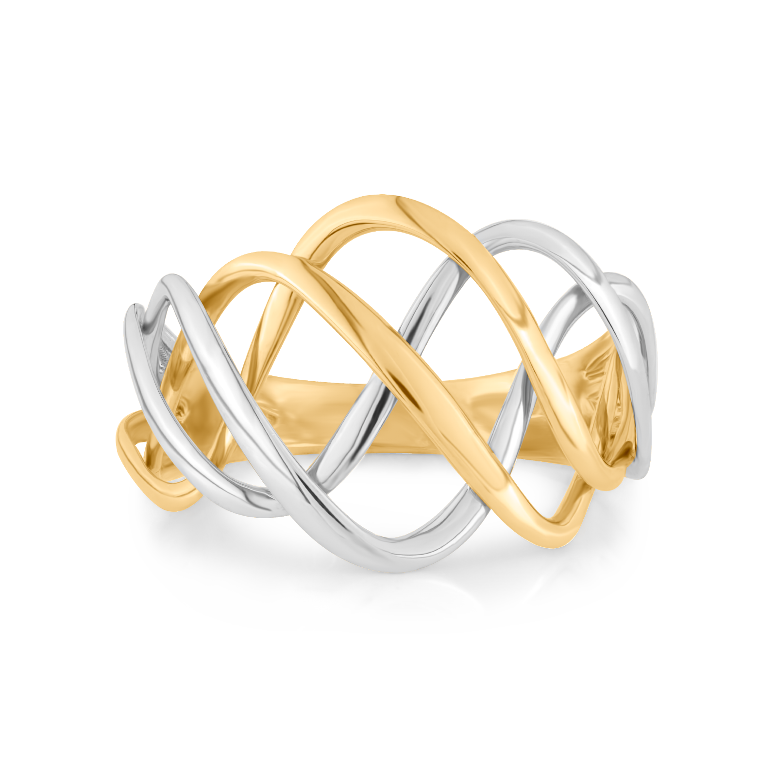 18K Two-Toned Laced Ring