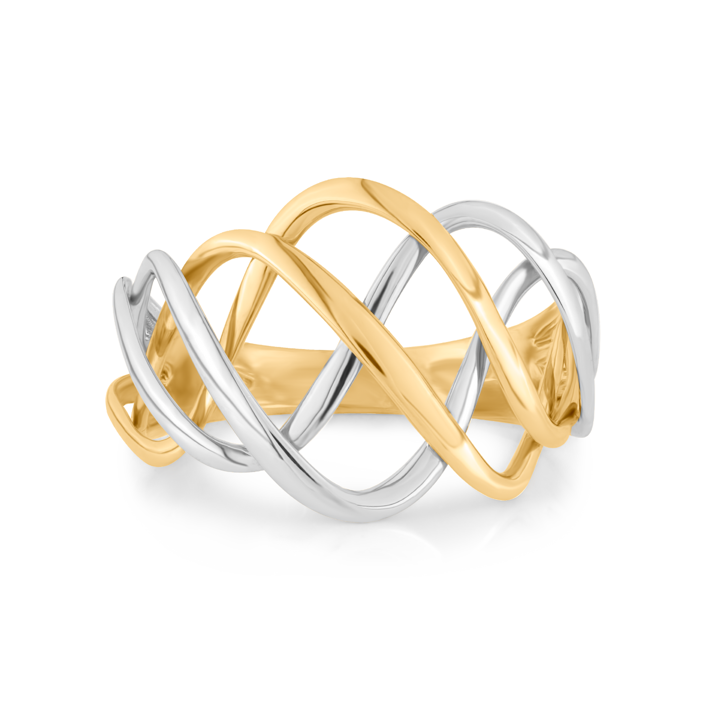 18K Two-Toned Laced Ring