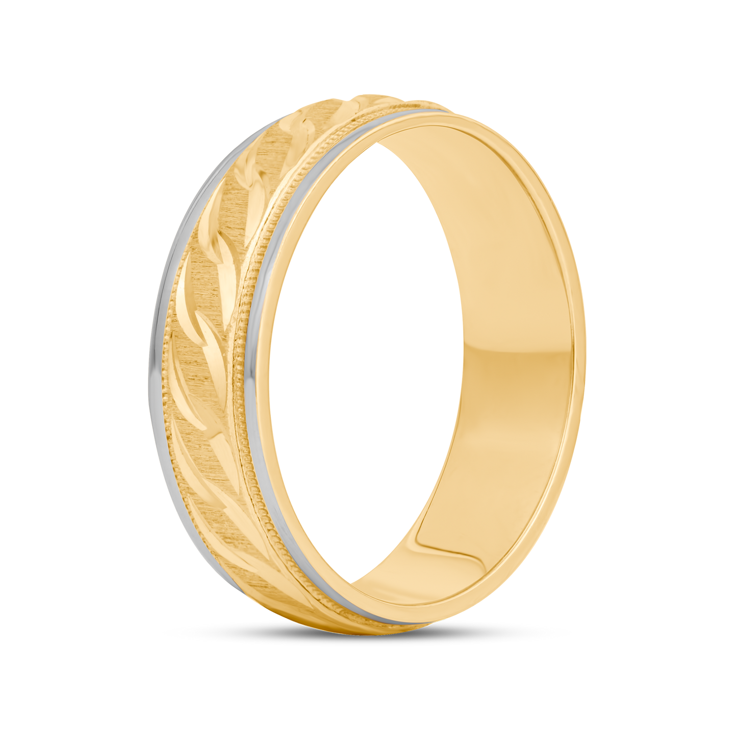 18K Two-Toned Wedding Band