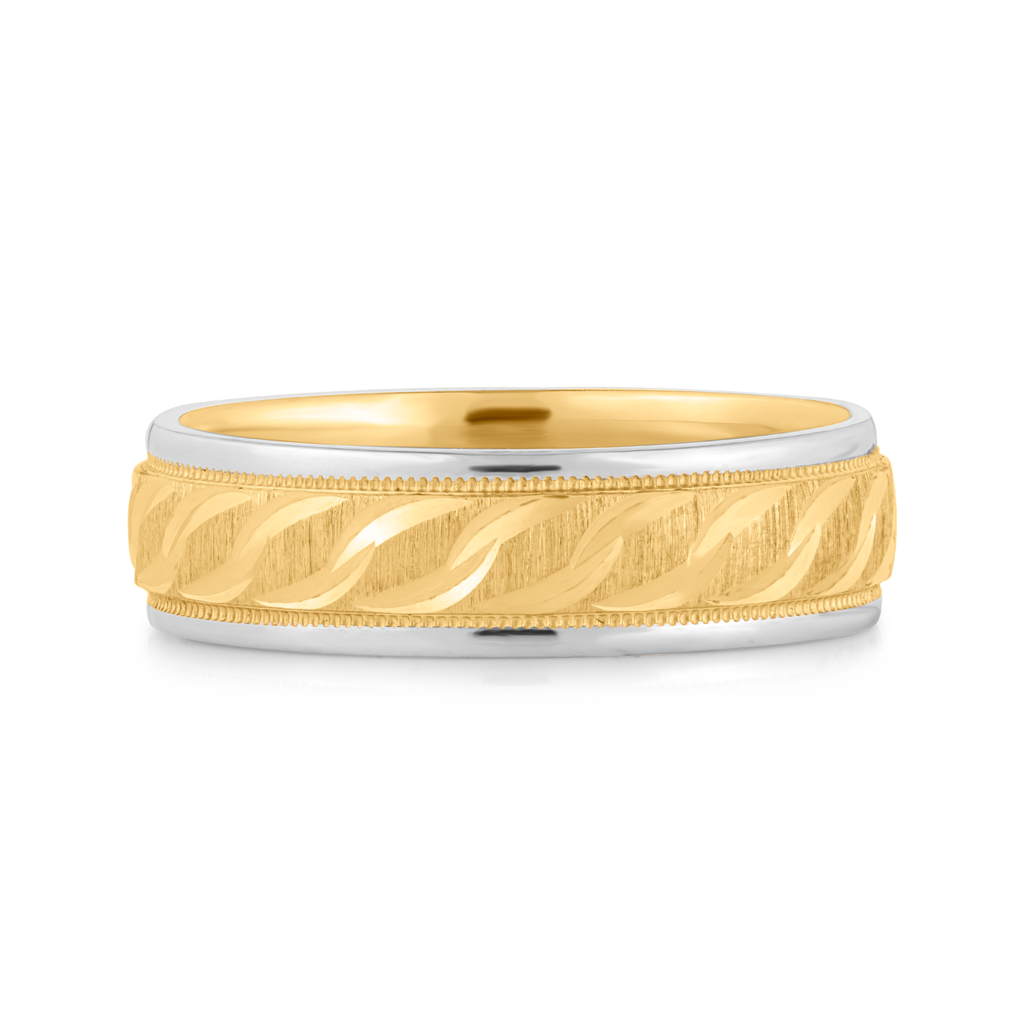 18K Two-Toned Wedding Band