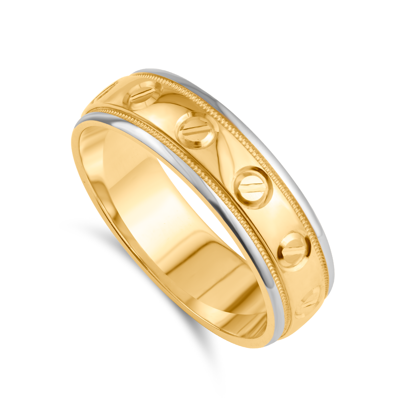 18K Two-Toned Wedding Band